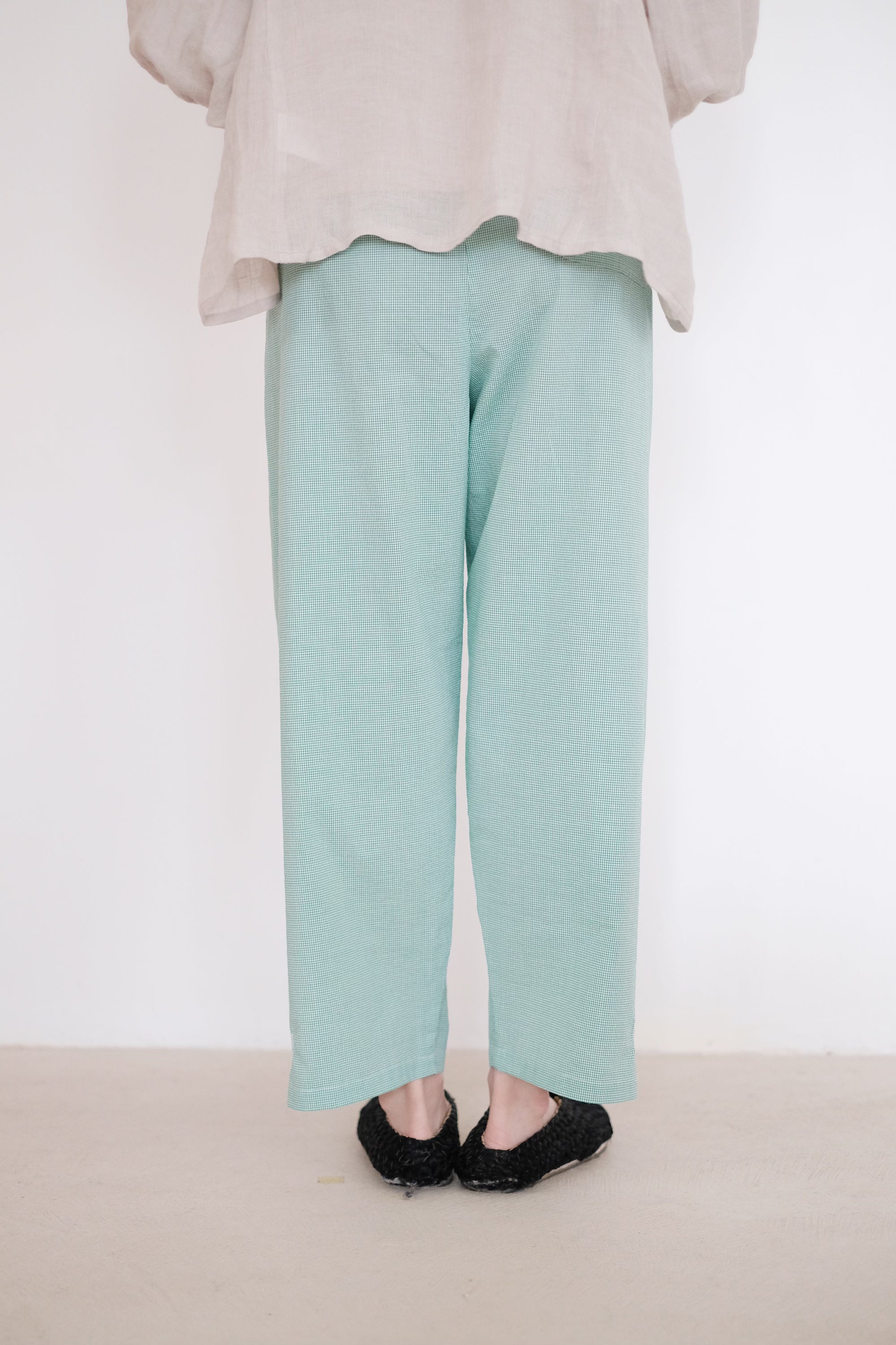 PENCIL PANTS (CHECKERED GREEN)