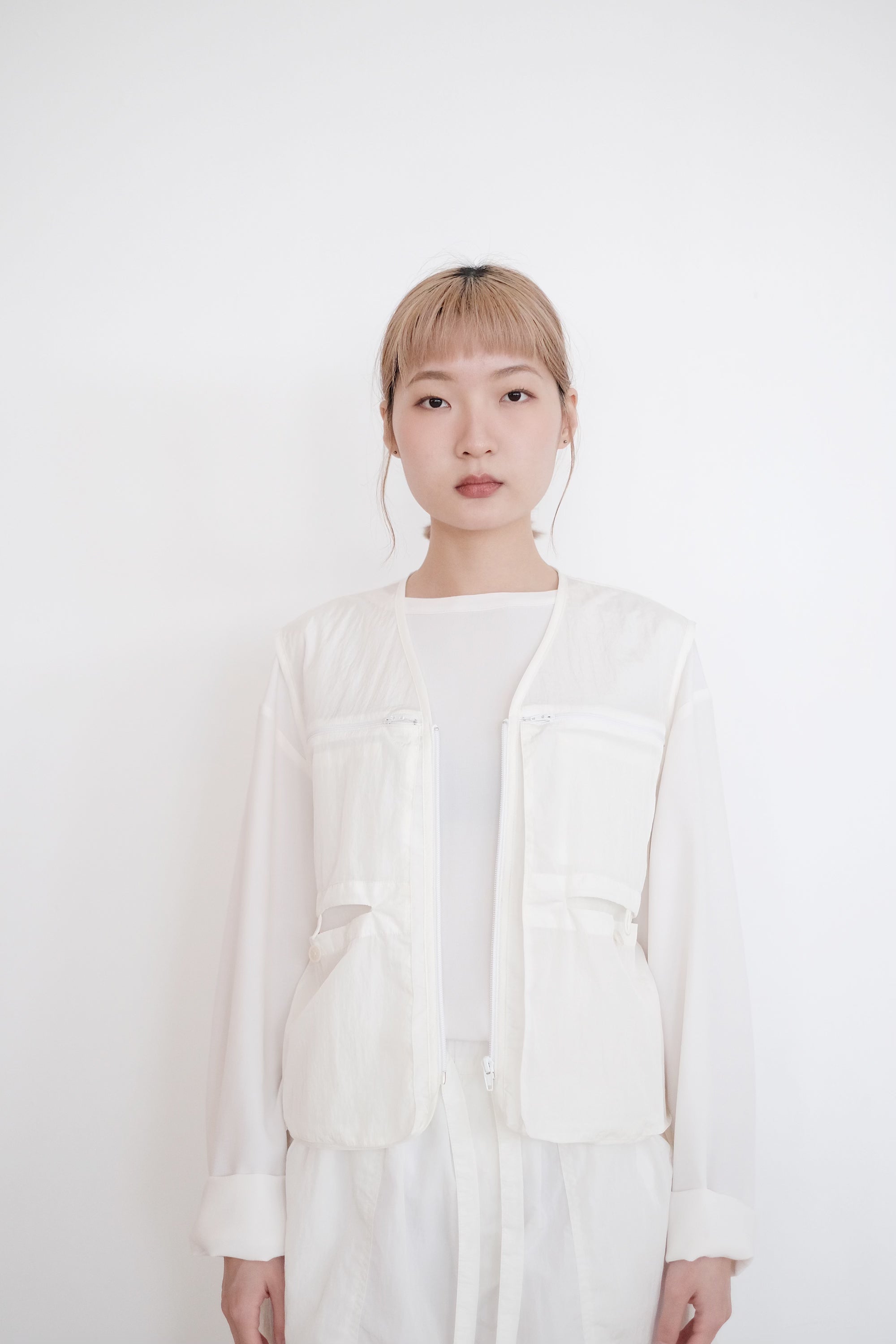 ROWAN VEST (WHITE) | 白色口袋設計馬甲