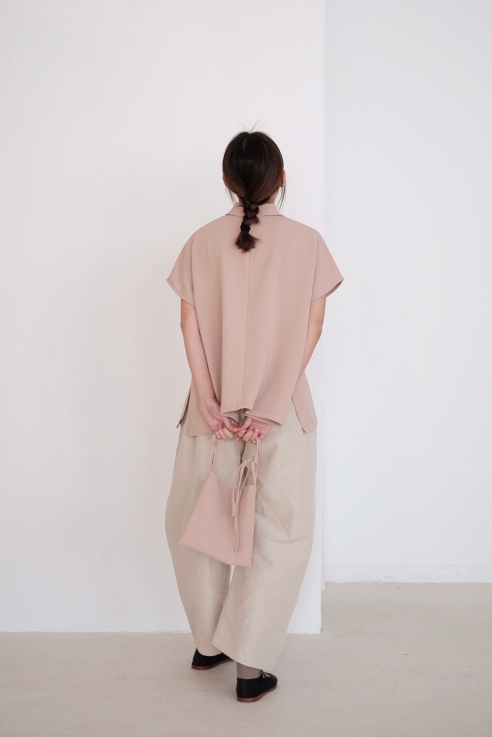 LAYLA BOX BLOUSE (NUDE PINK)