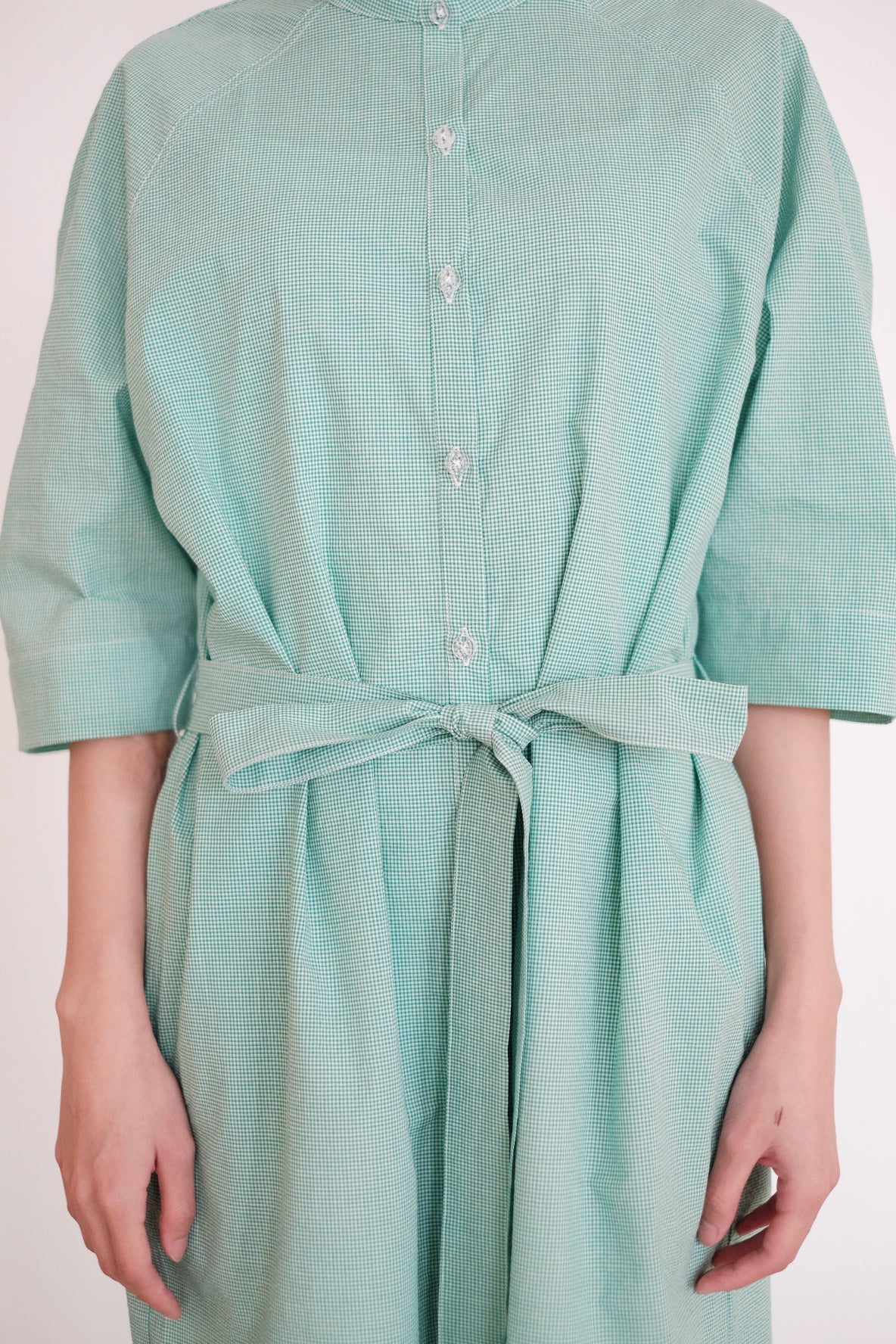 MATILDA DRESS (CHECKERED GREEN)