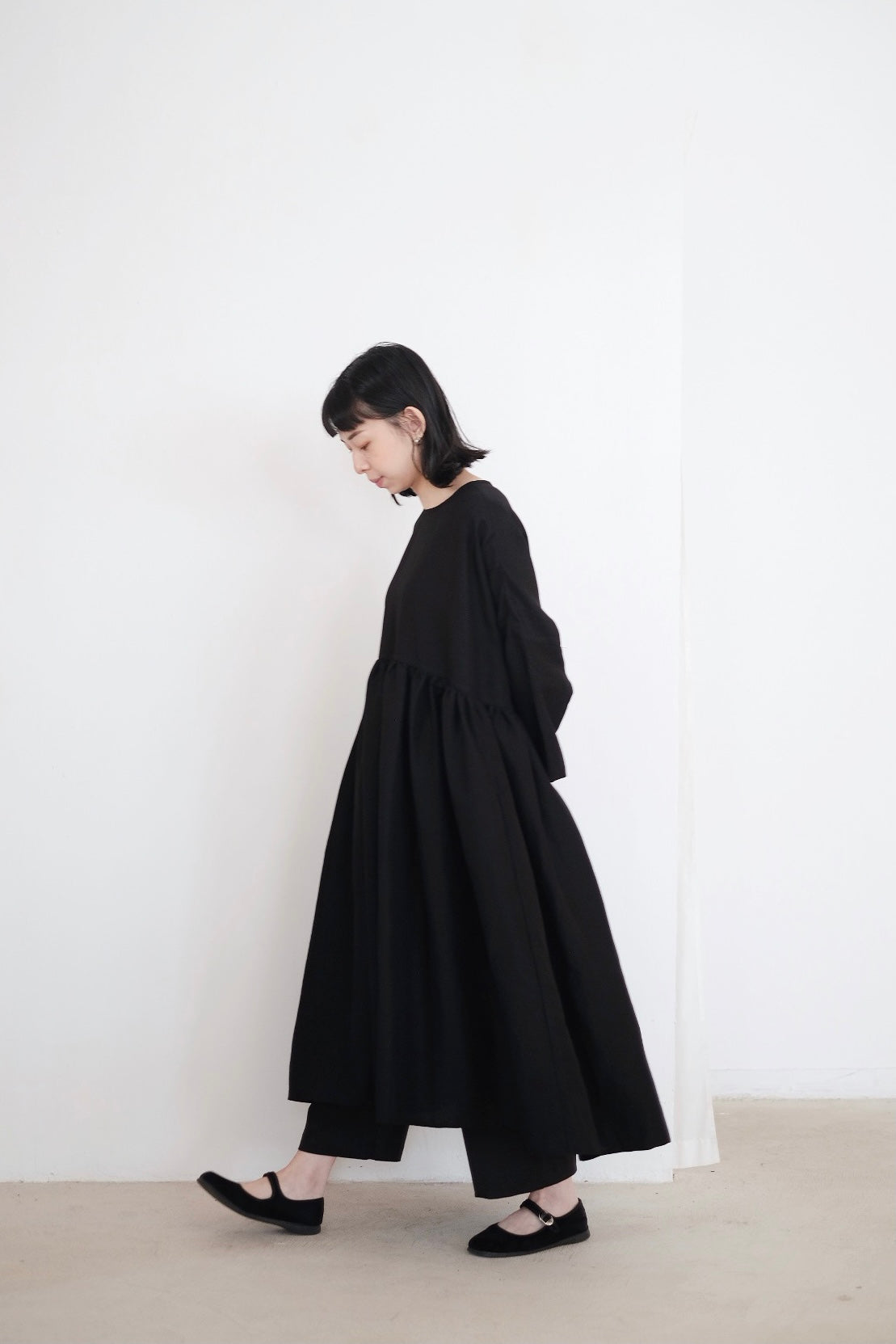 BLACK LINEN MIA DRESS