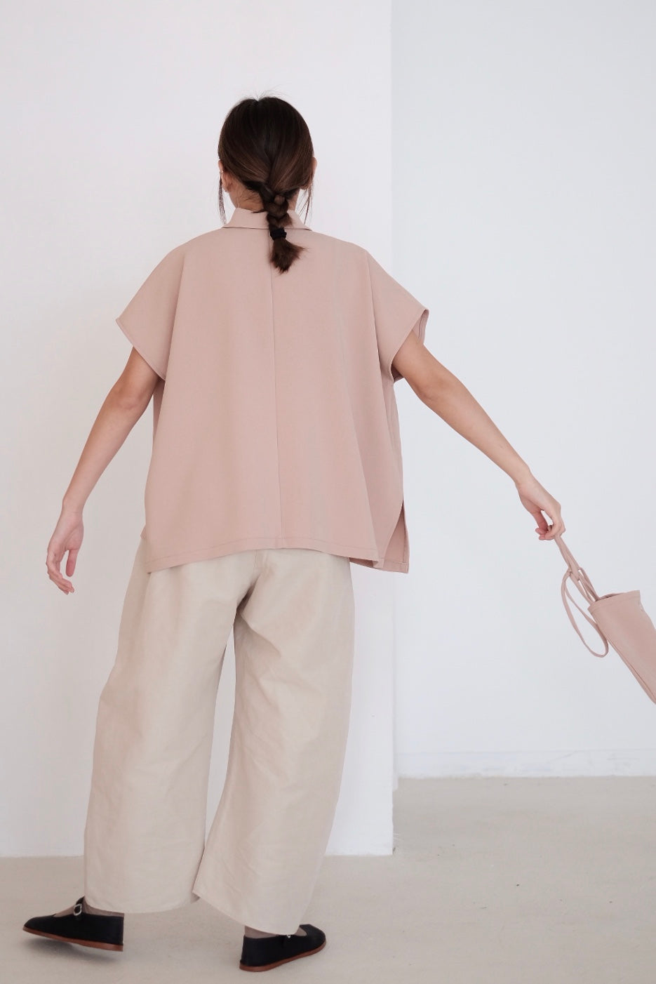 LAYLA BOX BLOUSE (NUDE PINK)