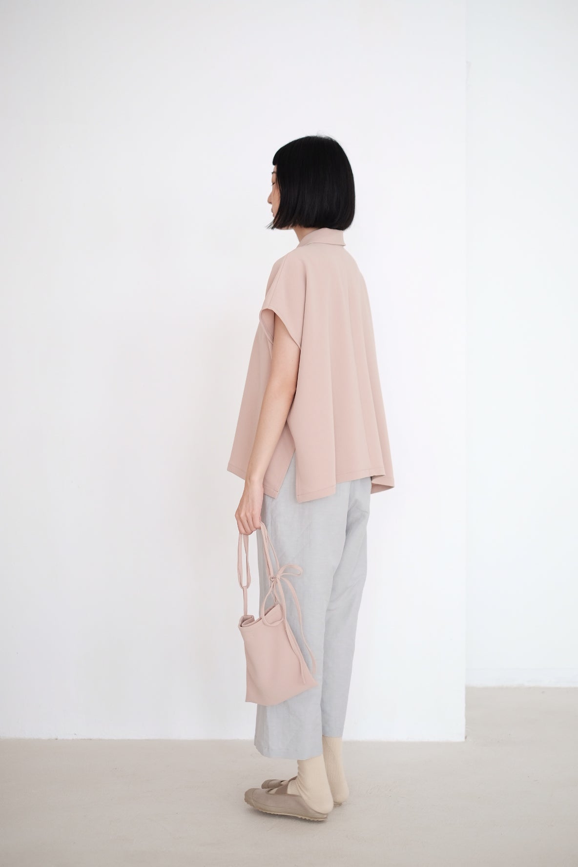 LAYLA BOX BLOUSE (NUDE PINK)