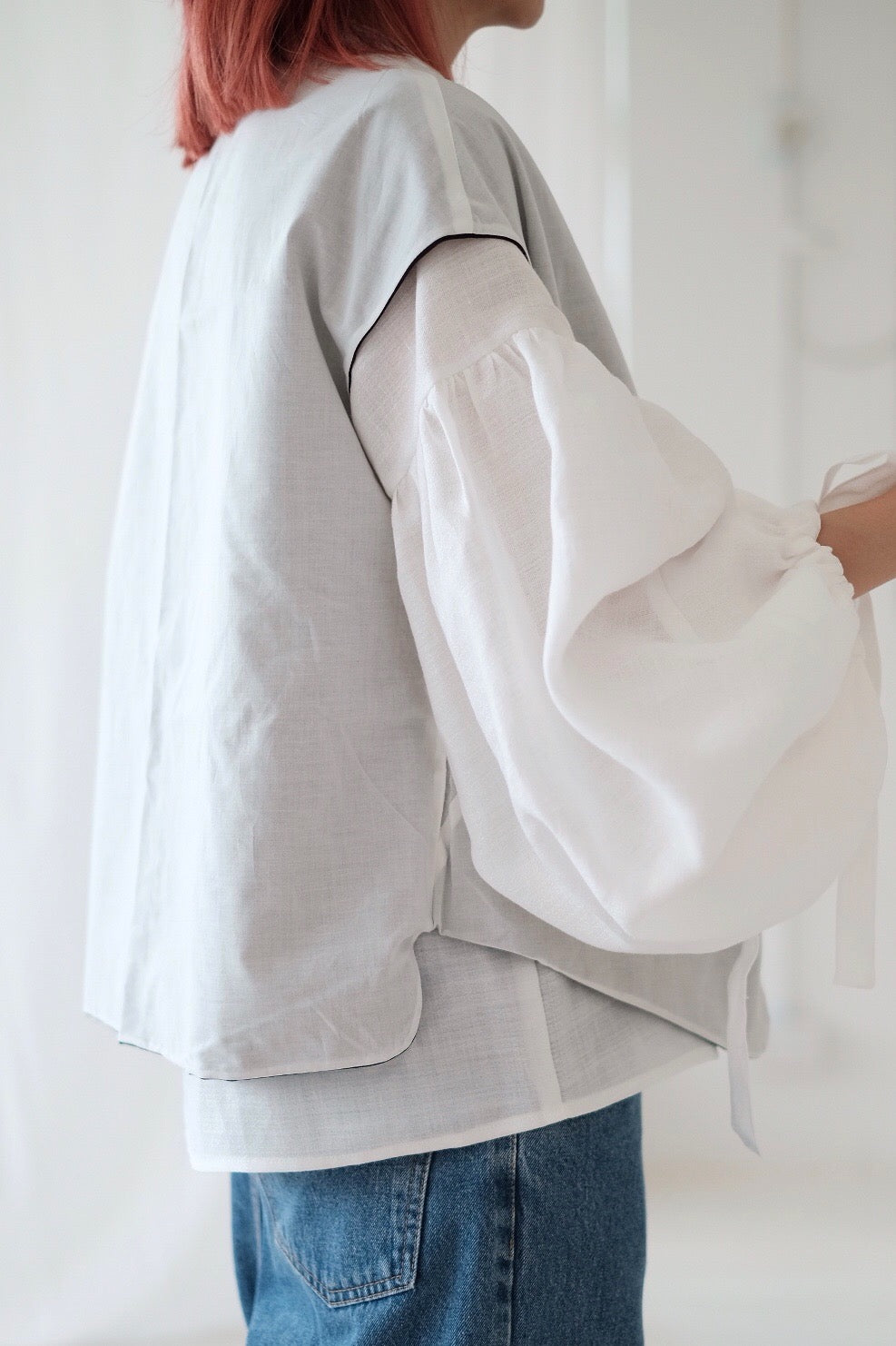 BUBBLE LINEN JONA BLOUSE