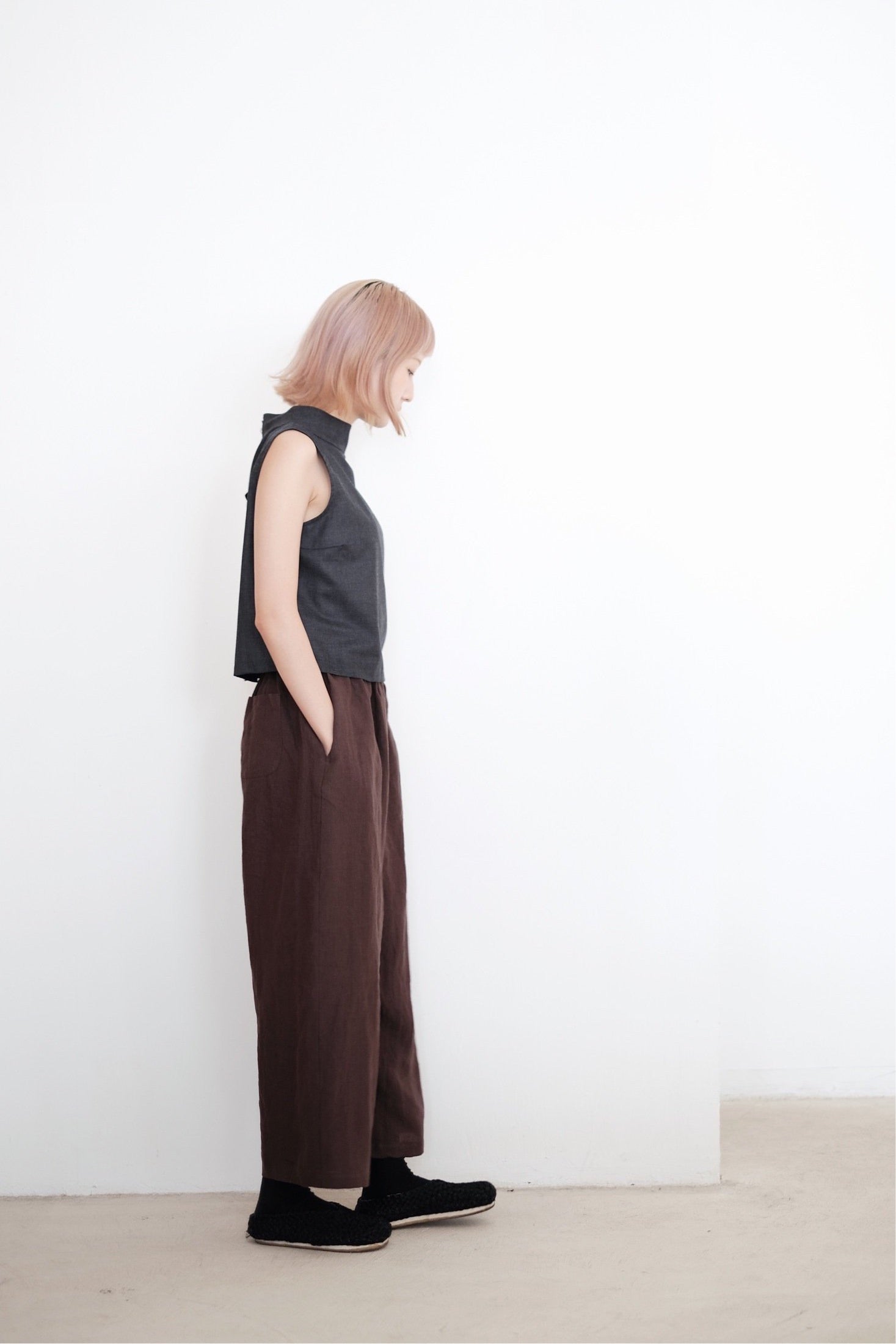 OBAASAN PANTS (BROWN)