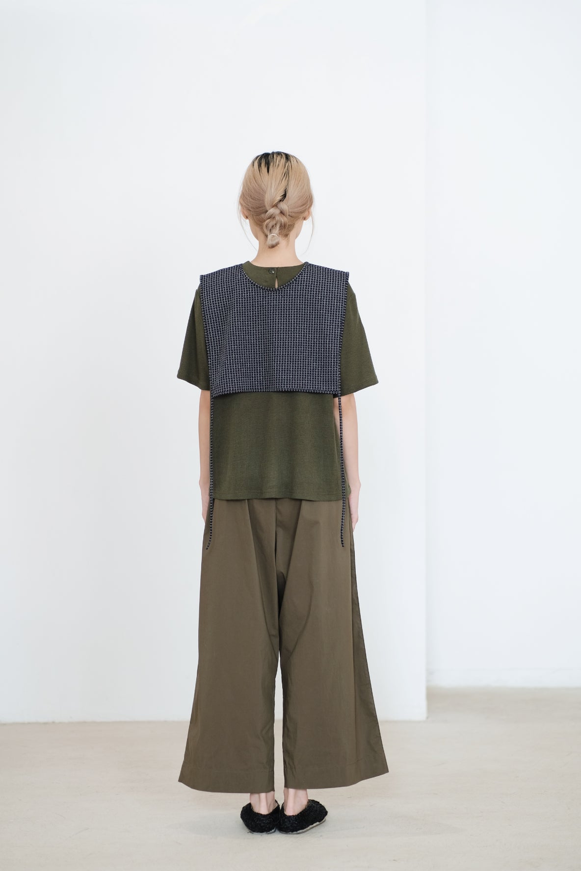 GAVINA RIBBION PANTS (OLIVE)