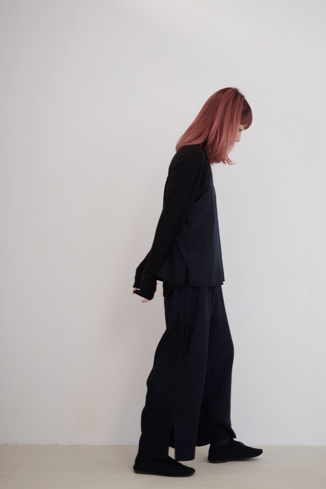 OI TROUSERS WITH DRAWSTRING (NAVY)