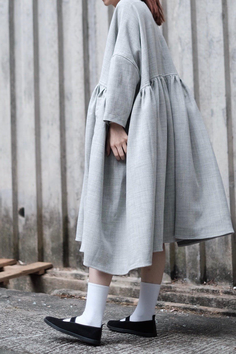 SNOW GREY MIA DRESS