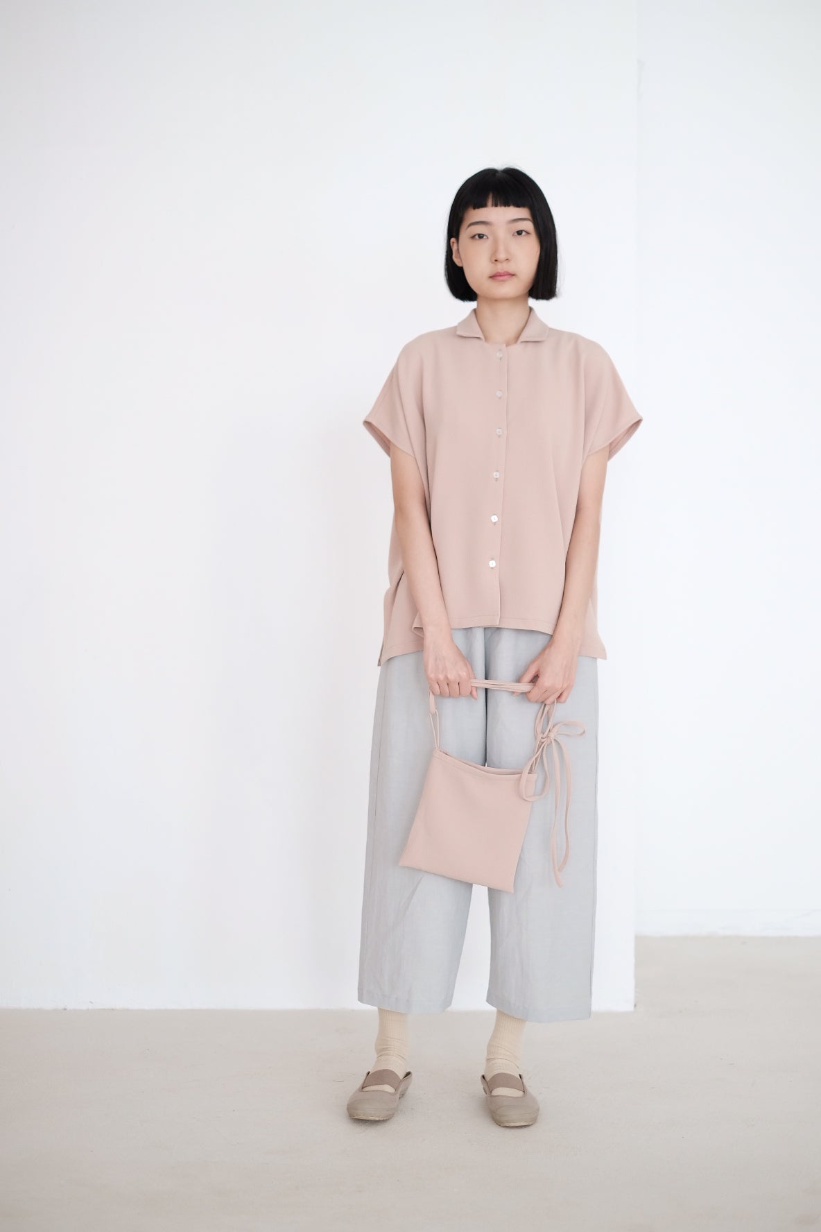 LAYLA BOX BLOUSE (NUDE PINK)