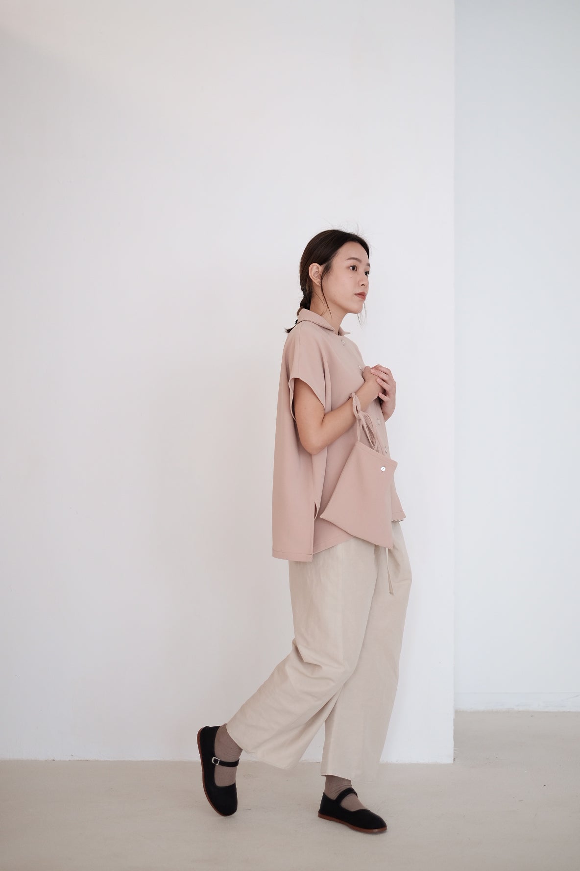 LAYLA BOX BLOUSE (NUDE PINK)