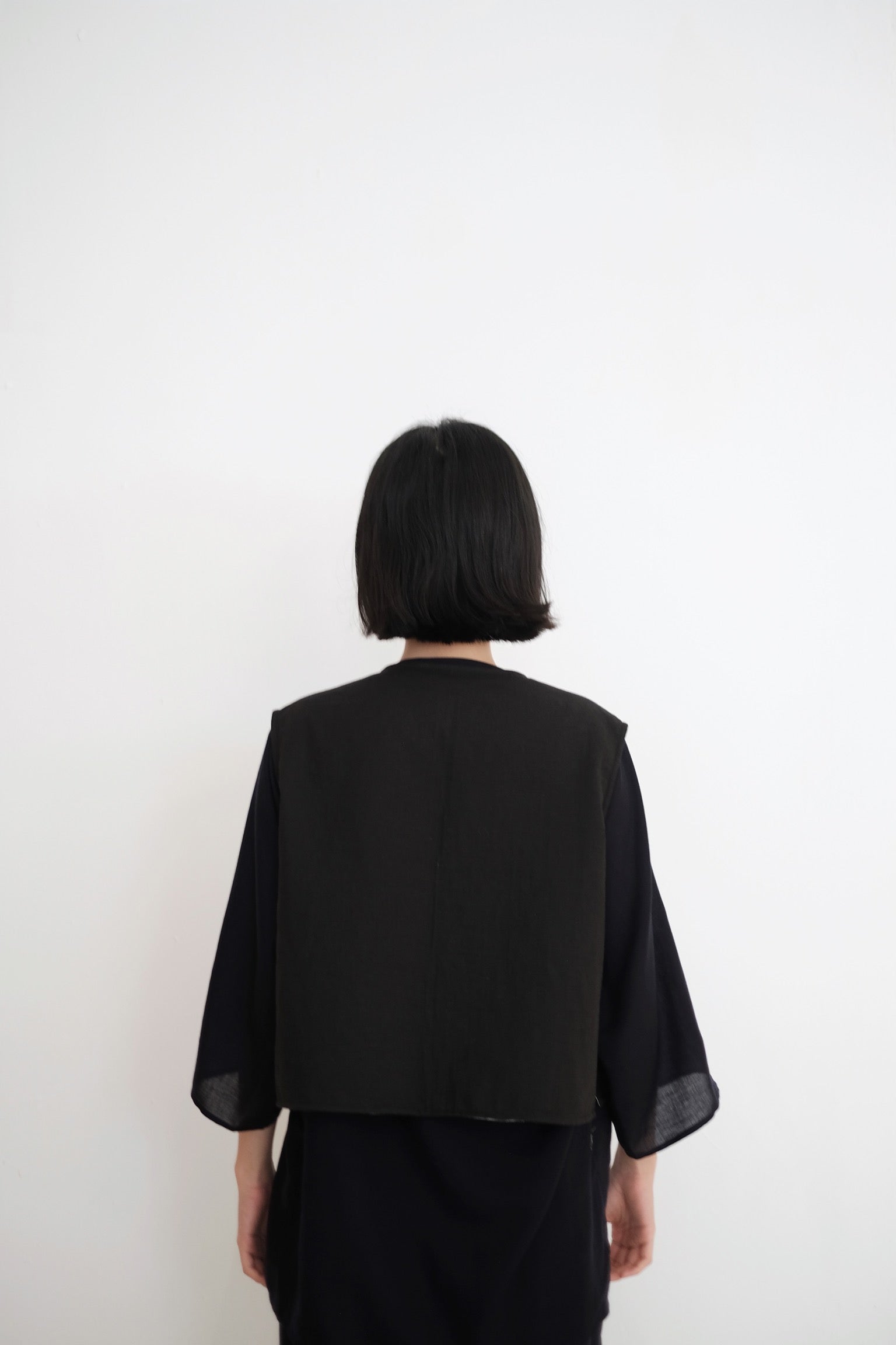 SHIMIZU MIDI TOP (NAVY)(PRE-ORDER)