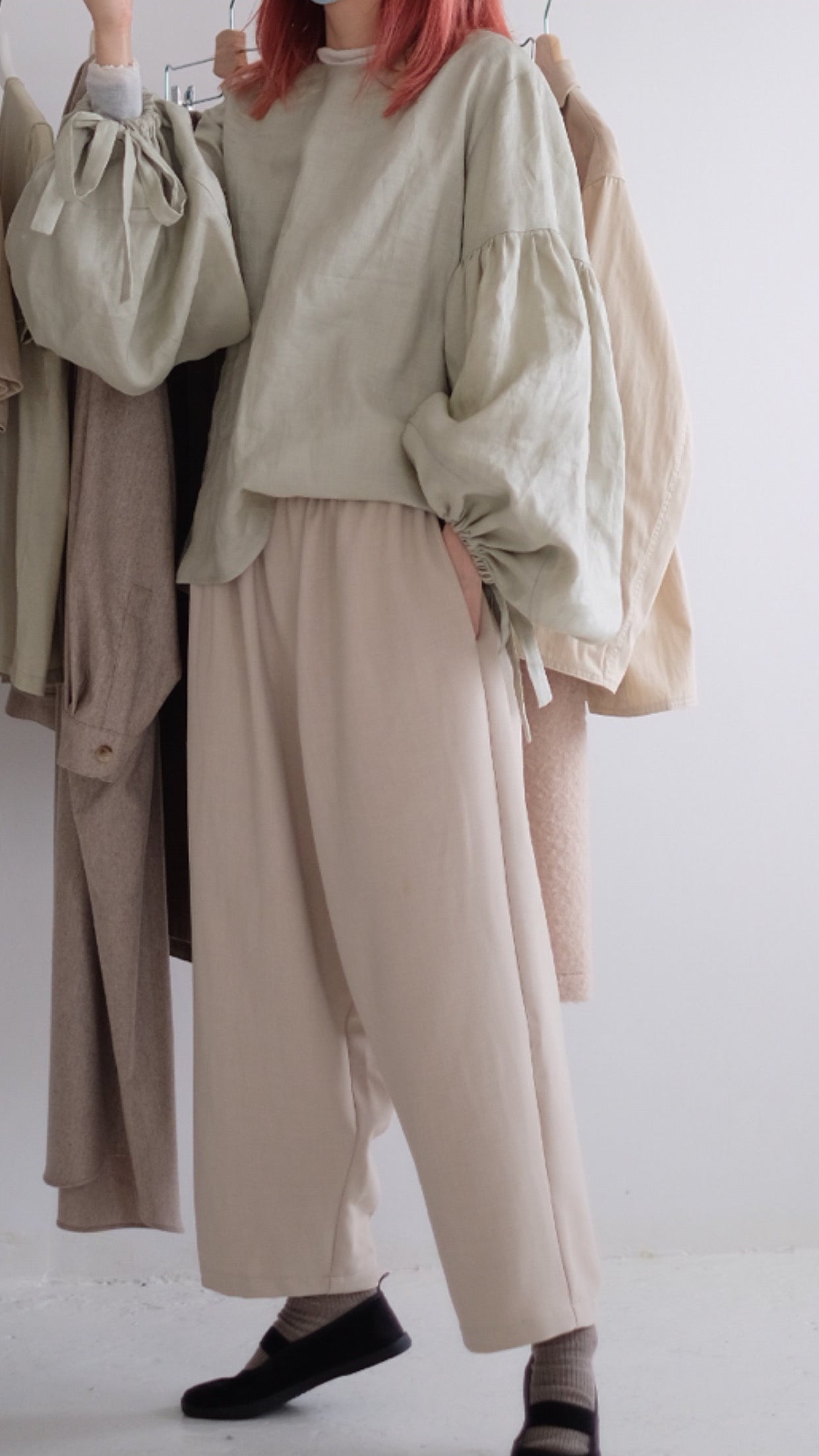 SATIN CROPPED WIDE LEG PANTS