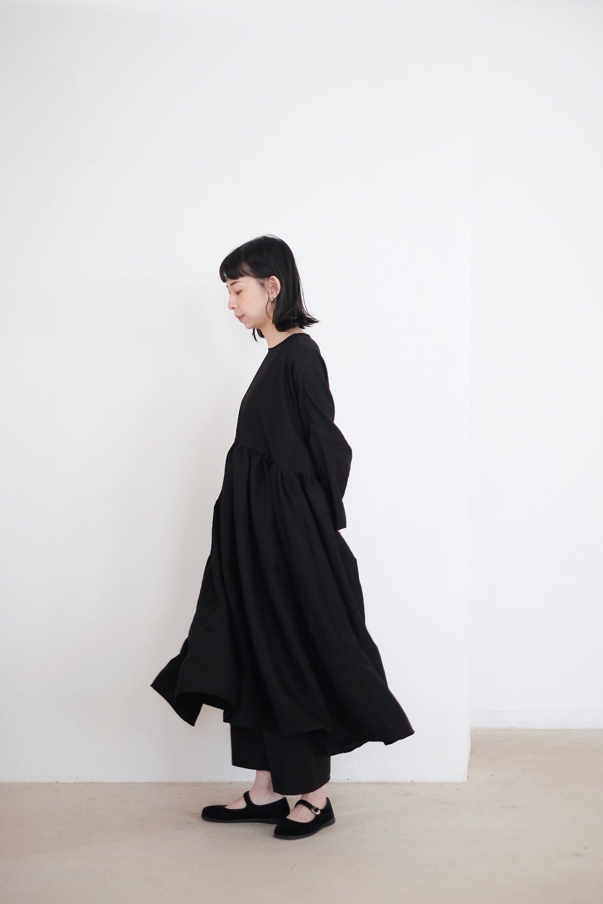 BLACK LINEN MIA DRESS