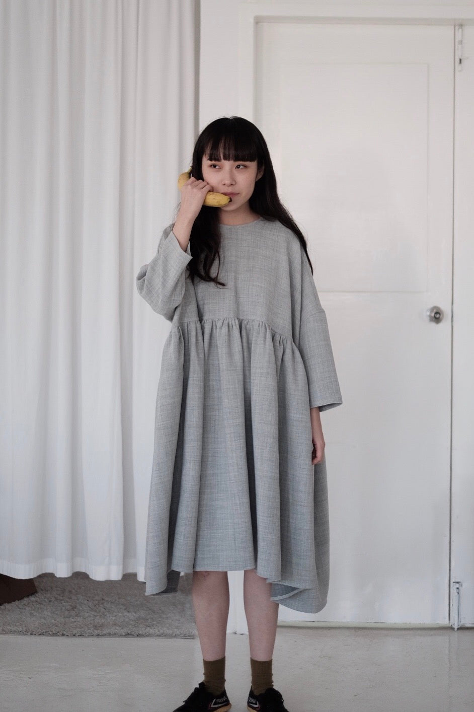 SNOW GREY MIA DRESS