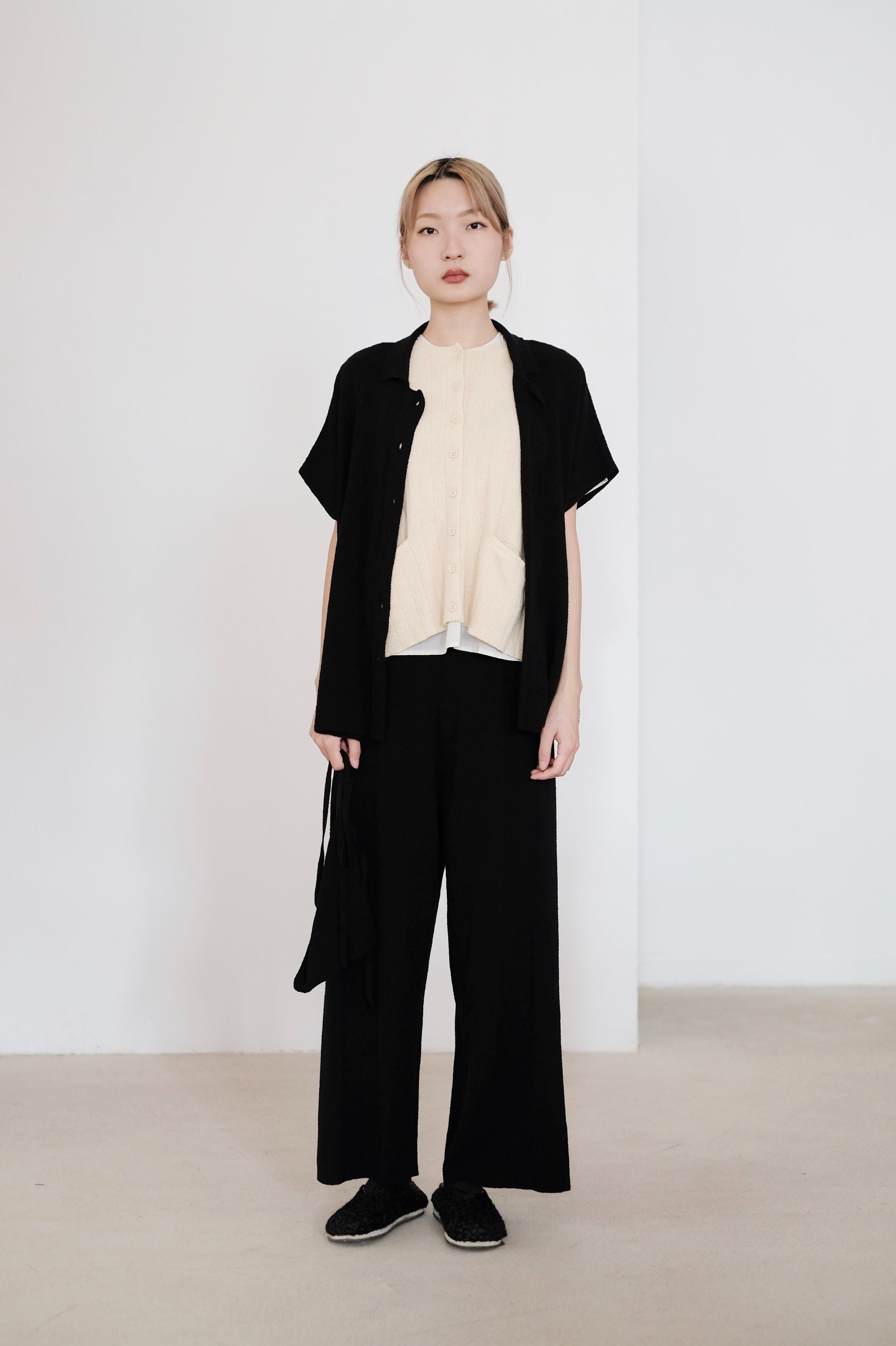 FLURINA KNIT PANTS (BLACK)