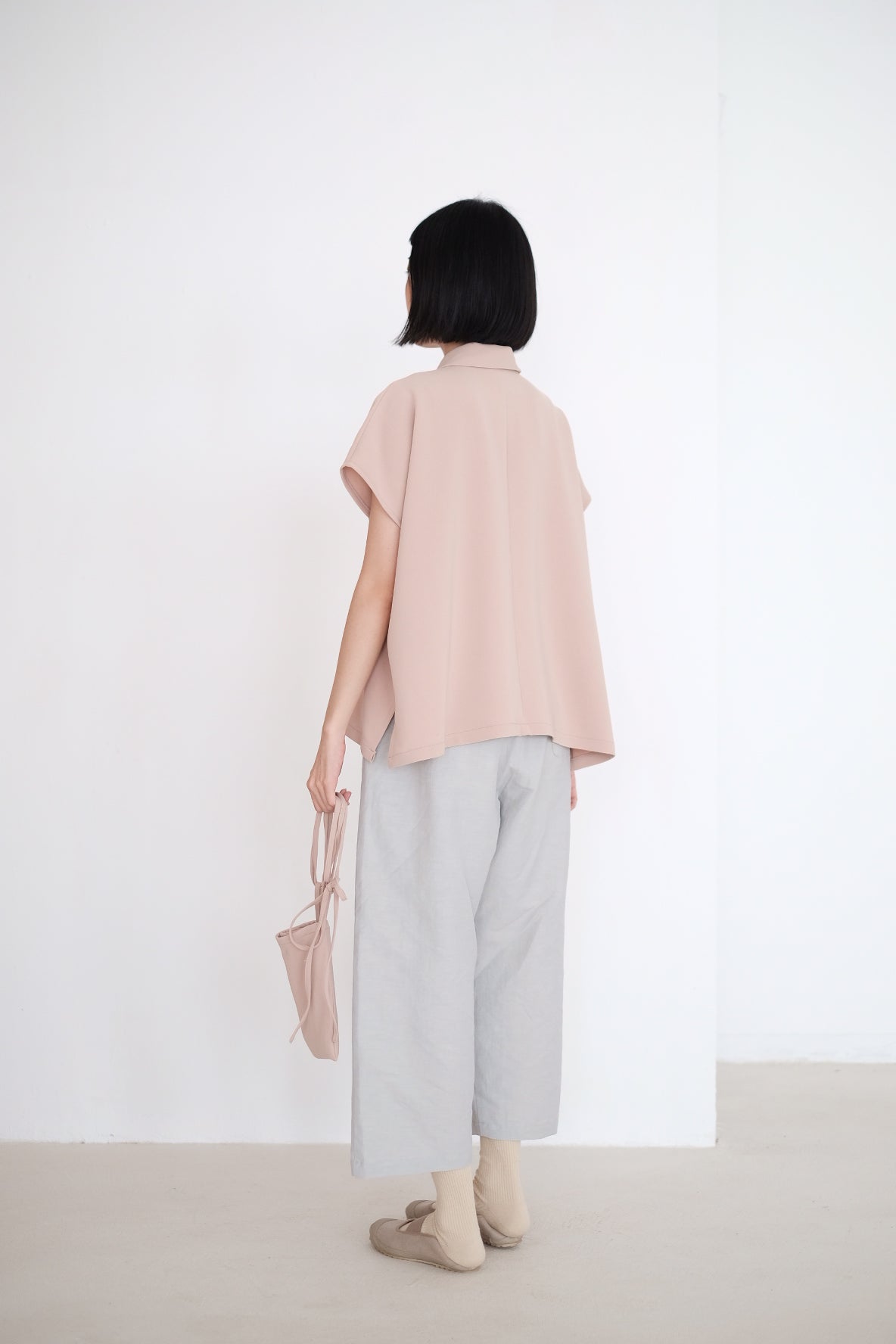 LAYLA BOX BLOUSE (NUDE PINK)