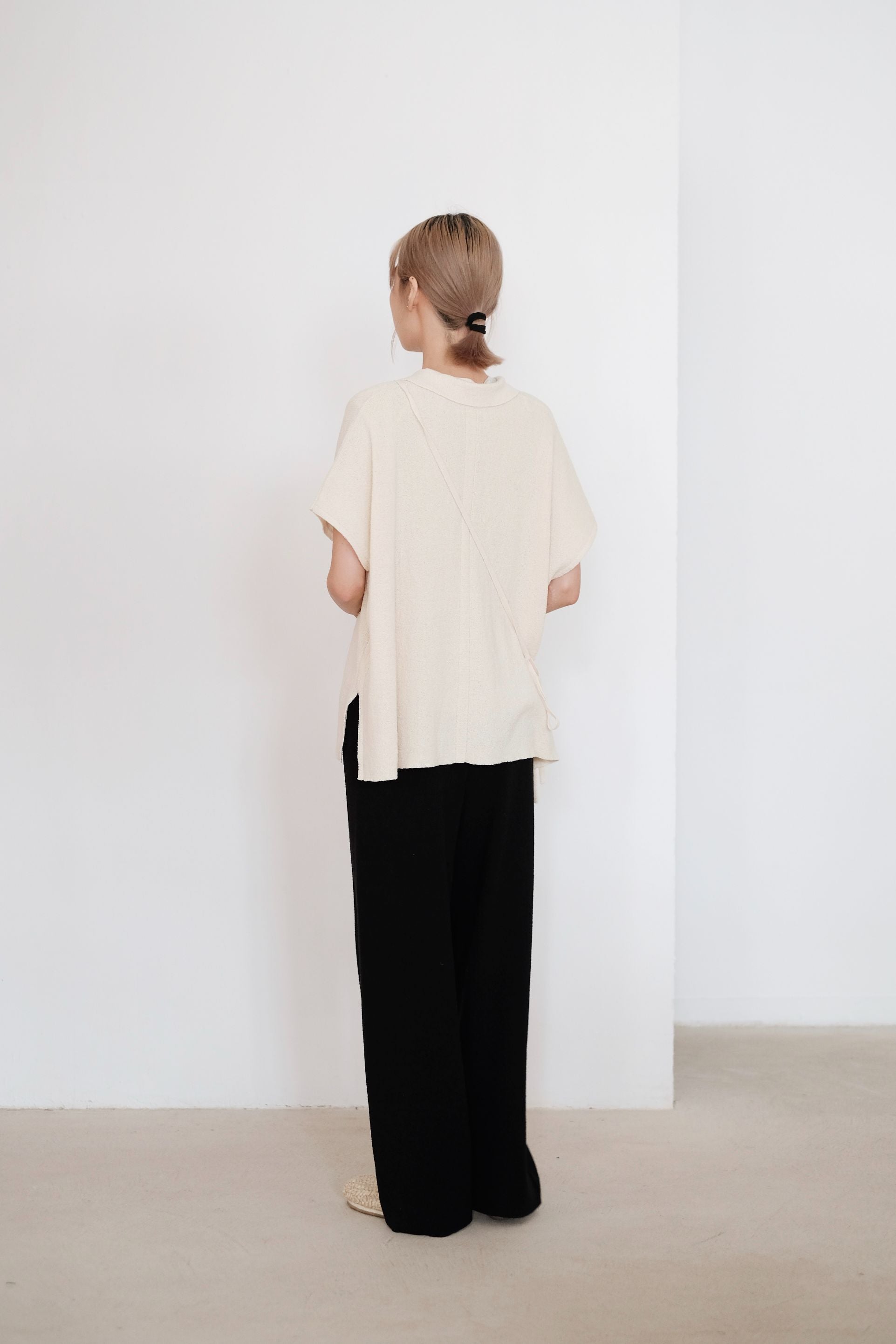 ADELHEID BOX KNIT BLOUSE (CREAM)