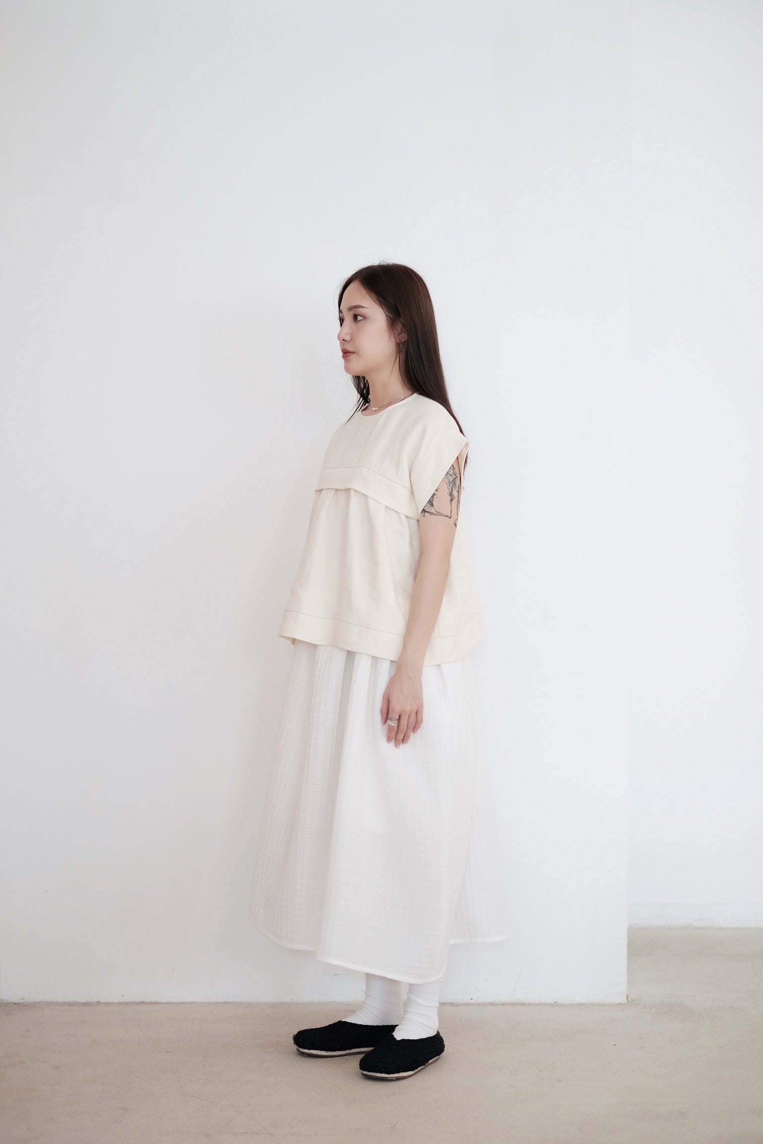 ALANA LINEN TOP (CREAM)