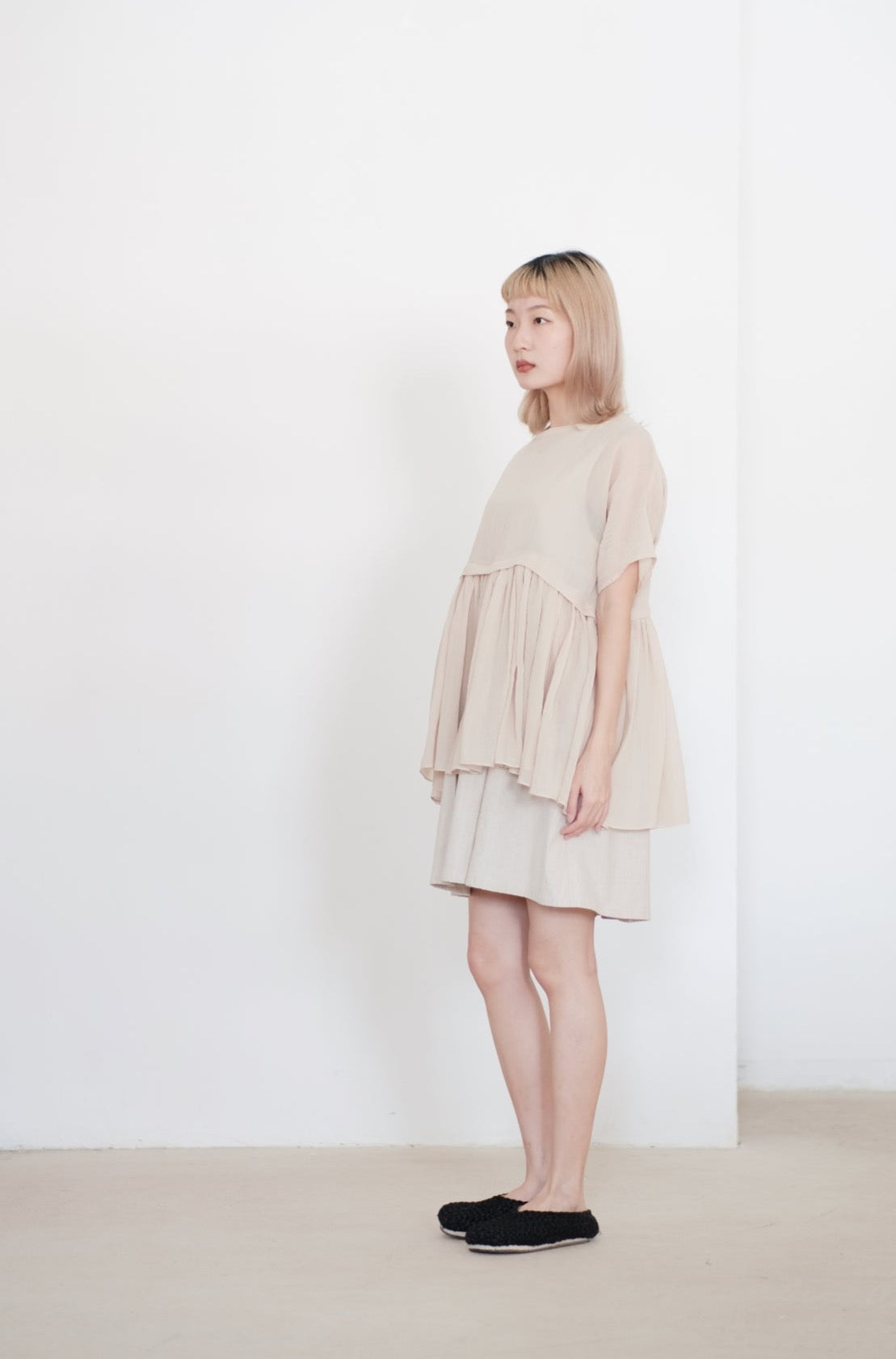 NOZOMI BLOUSE (BEIGE PEARL)