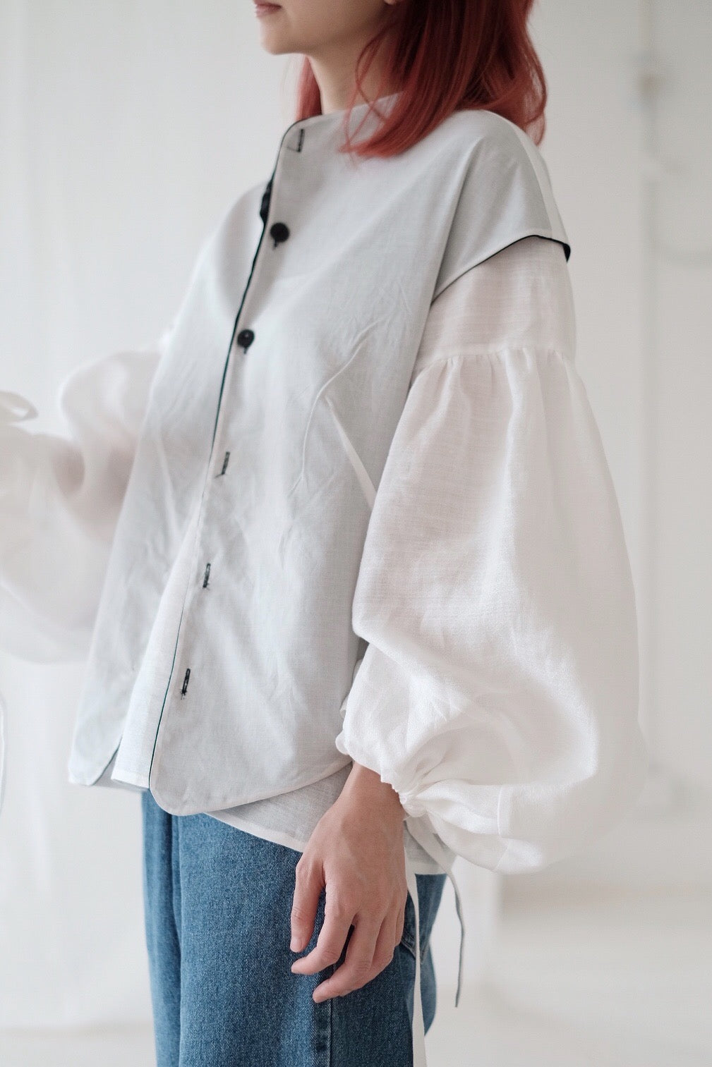 BUBBLE LINEN JONA BLOUSE