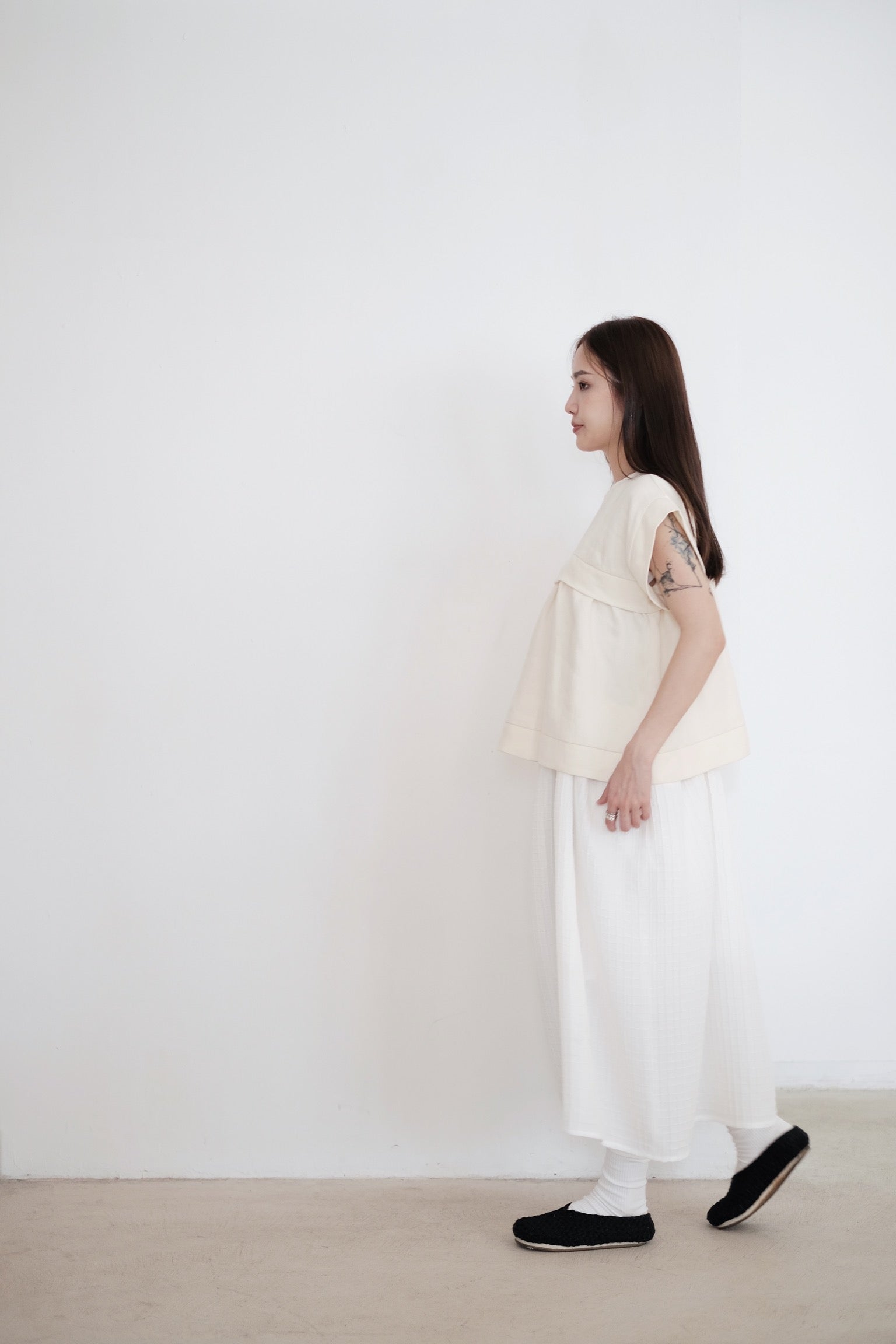 ALANA LINEN TOP (CREAM)