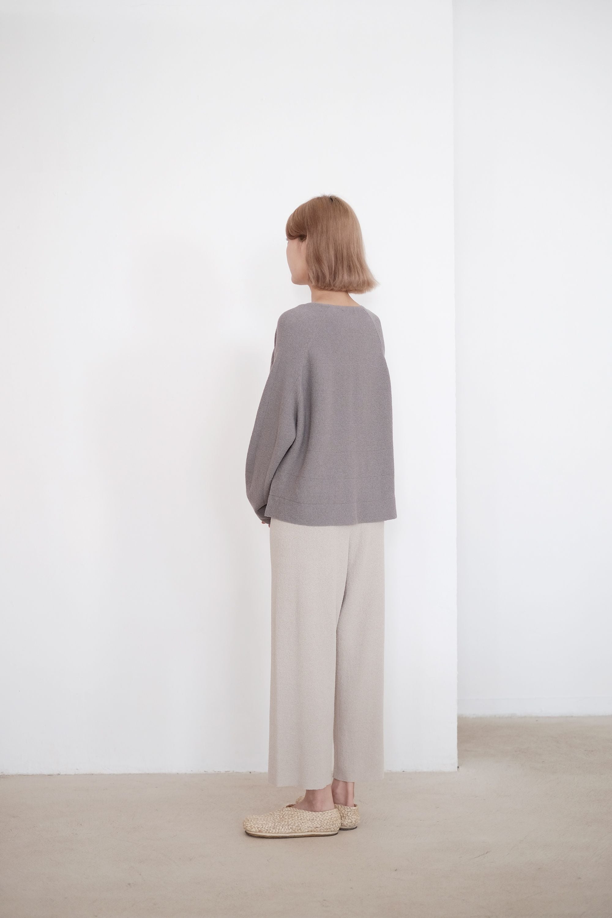 FLURINA KNIT PANTS (LIGHT GREY)