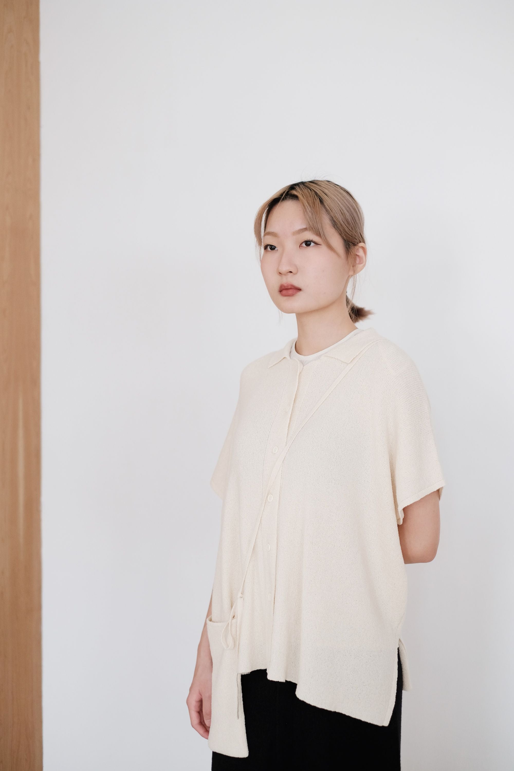 ADELHEID BOX KNIT BLOUSE (CREAM)