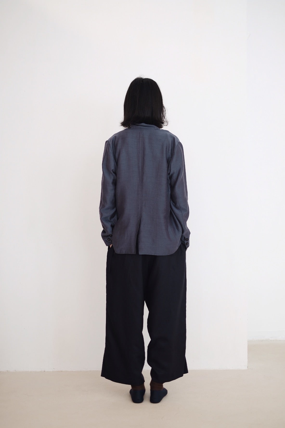 OI TROUSERS WITH DRAWSTRING (NAVY)