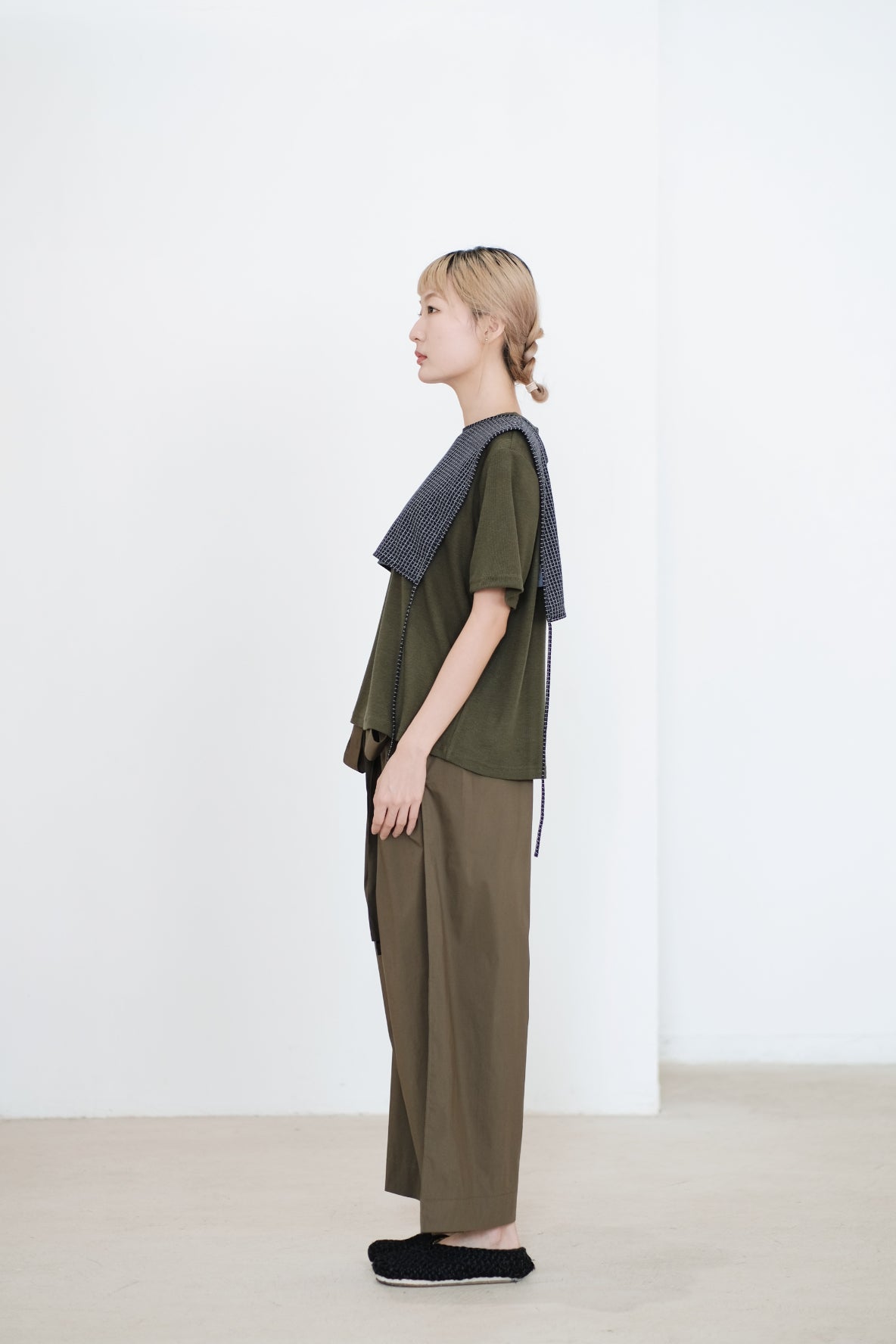 GAVINA RIBBION PANTS (OLIVE)