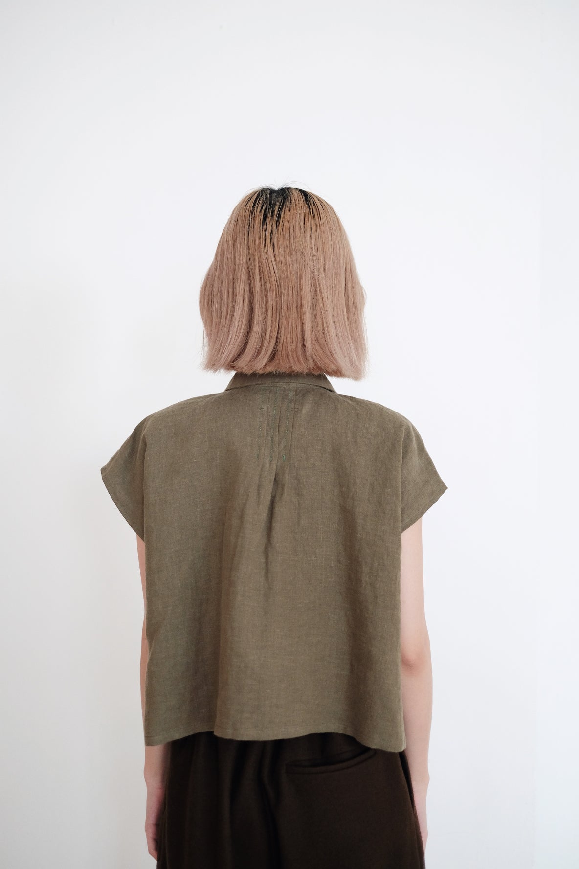 LYRA BOX BLOUSE (OLIVE)