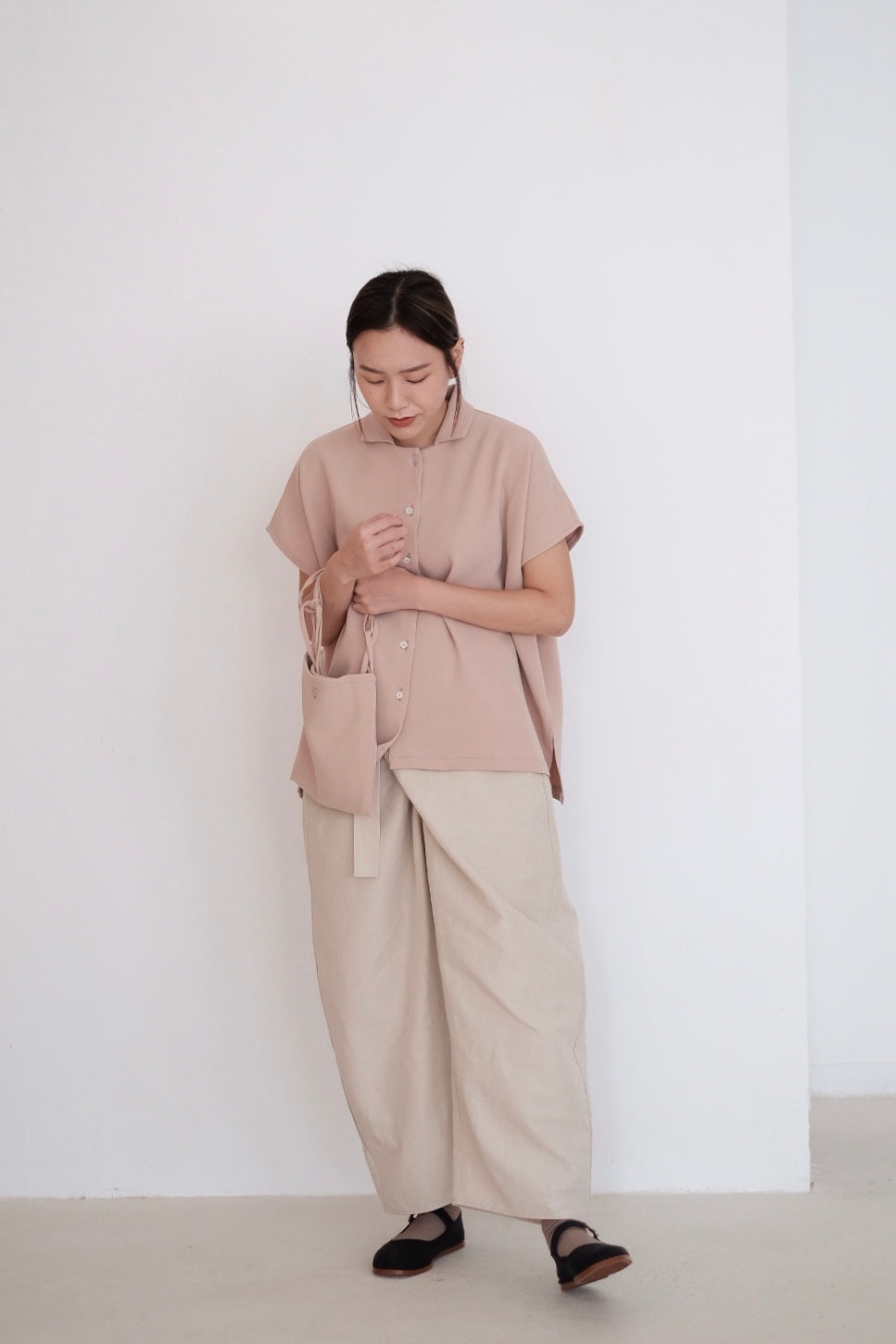 LAYLA BOX BLOUSE (NUDE PINK)