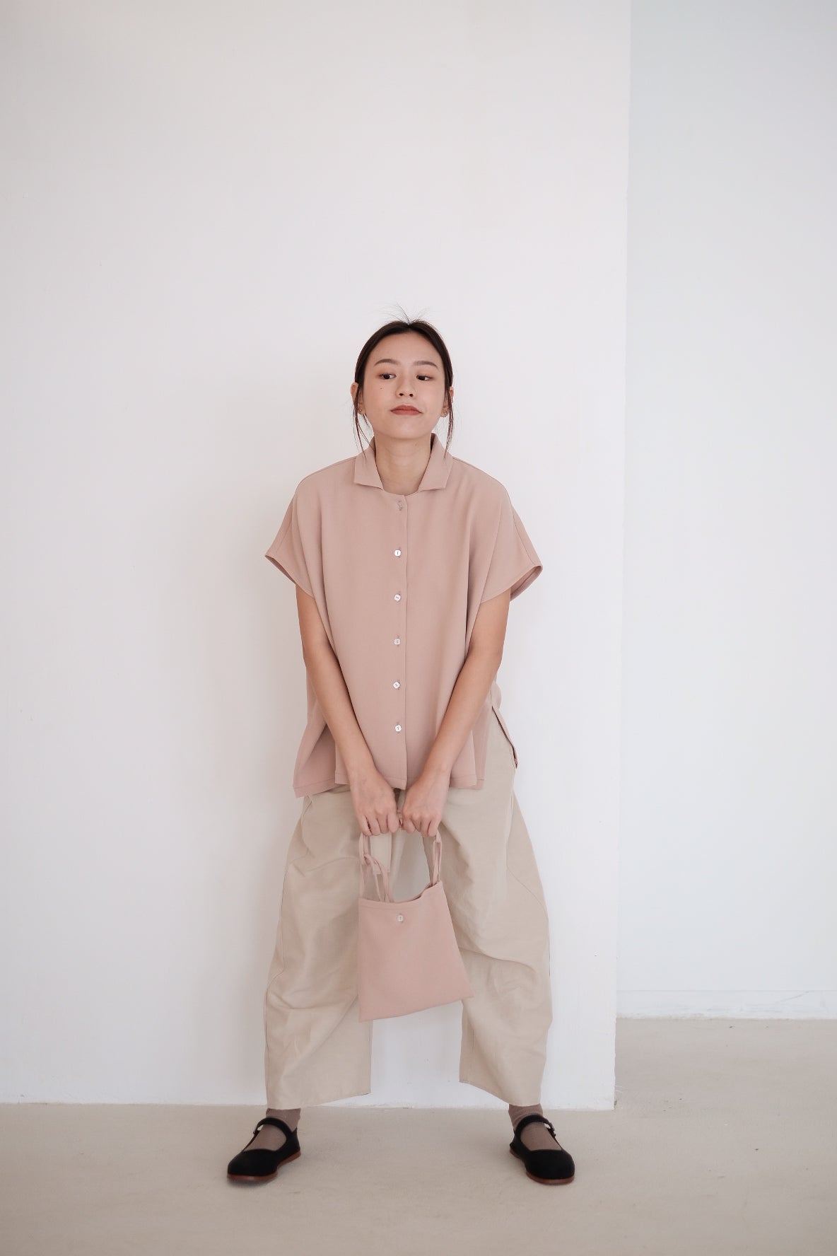 LAYLA BOX BLOUSE (NUDE PINK)