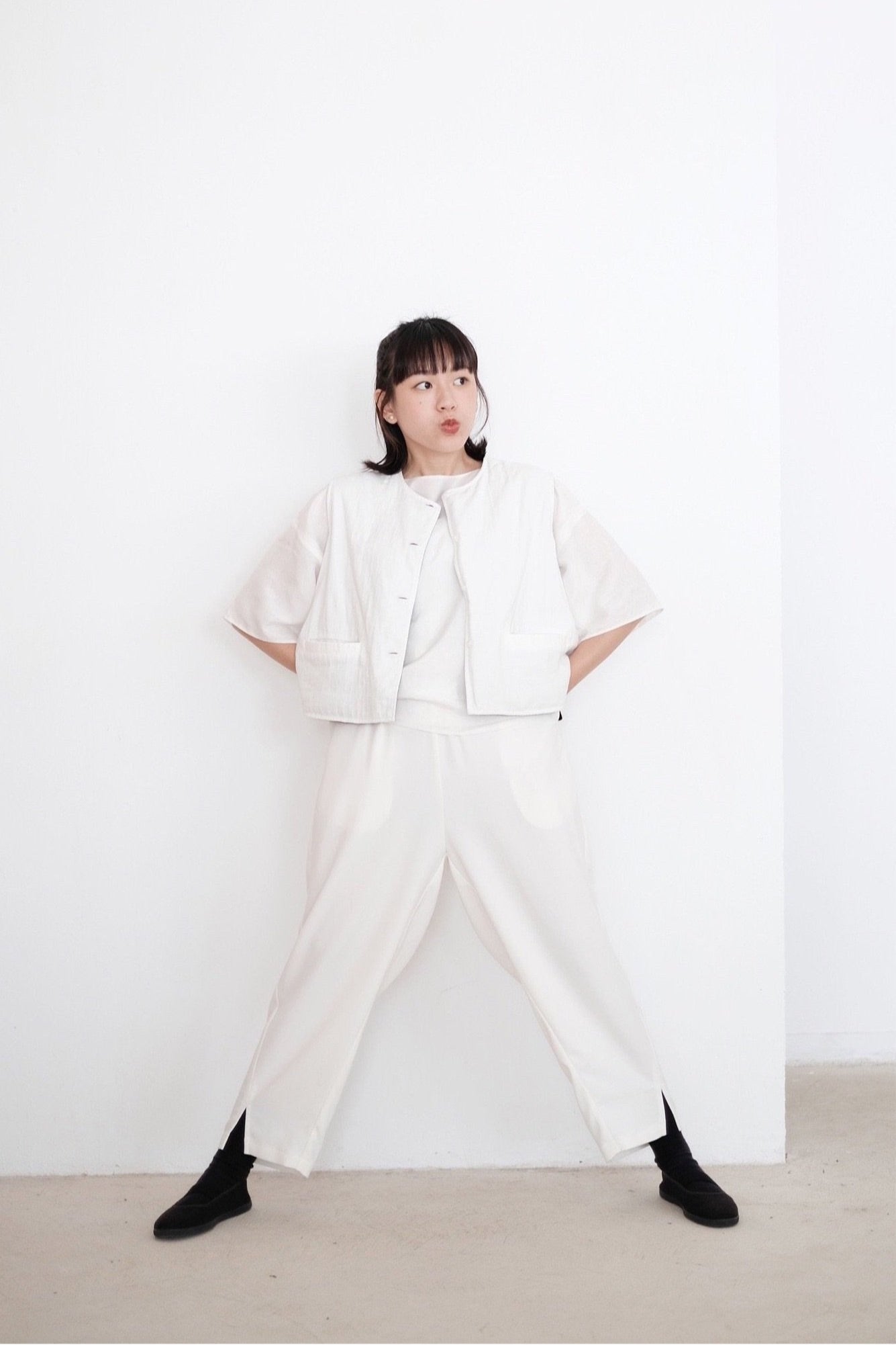 JOULU’s PANT IN TRIACETATE (WHITE)