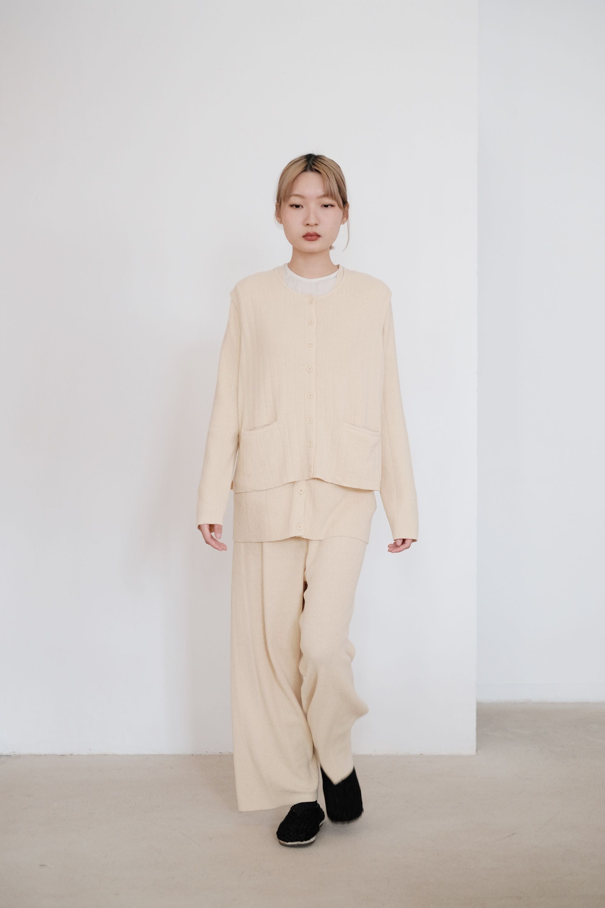 FLURINA KNIT PANTS (PALE YELLOW)