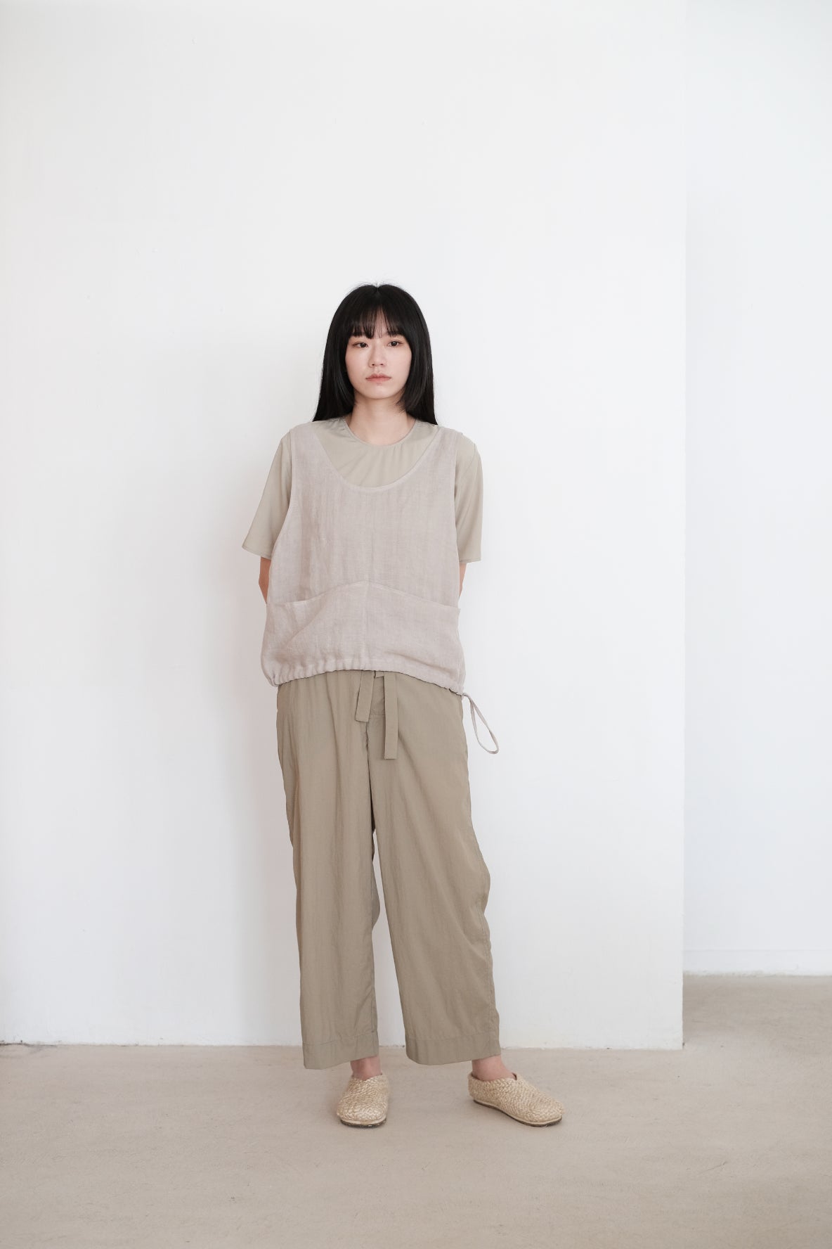 AMELIA BLOUSE (MATCHA) | 淡抹茶色短袖上衣