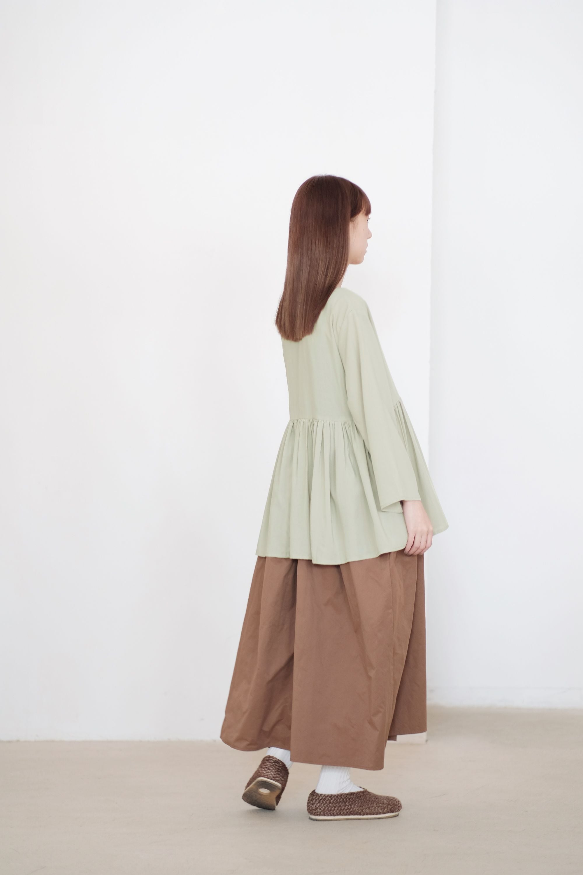 KĒKI LAYER BLOUSES WITH STRAPPING (PASTEL GREEN)