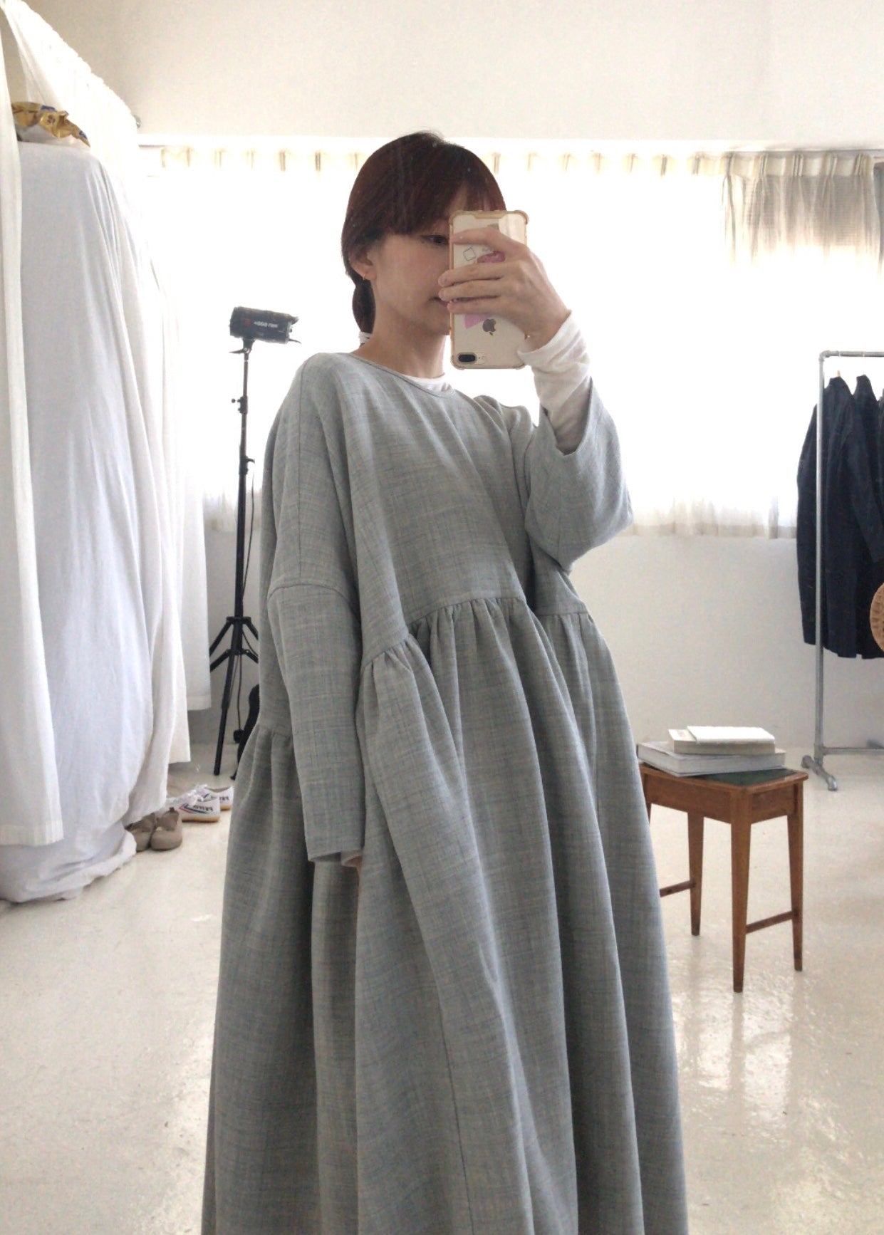 SNOW GREY MIA DRESS