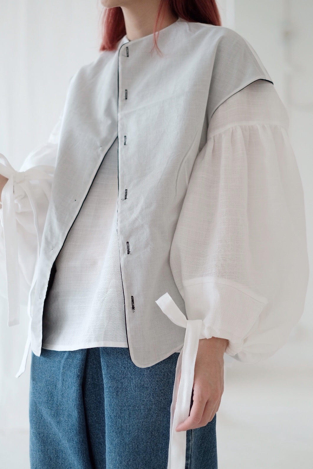 BUBBLE LINEN JONA BLOUSE