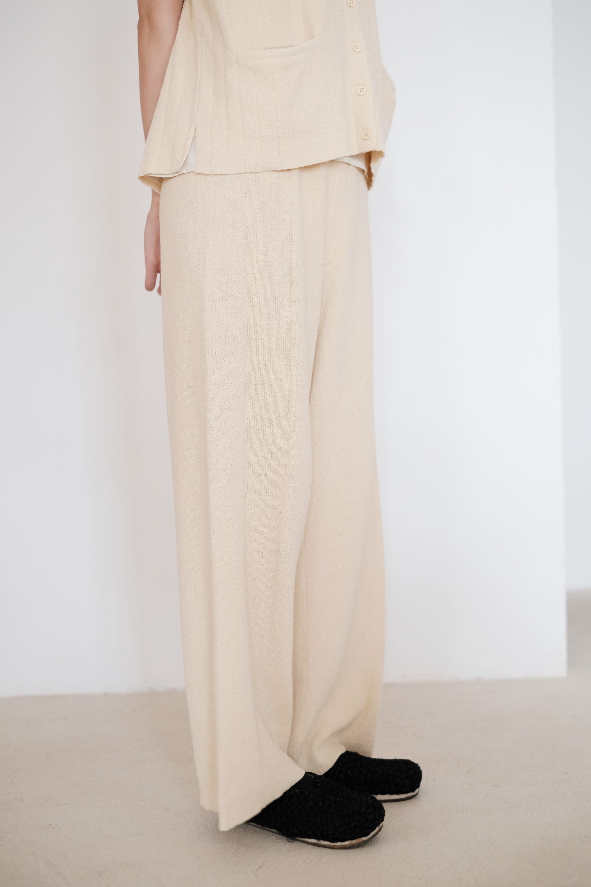 FLURINA KNIT PANTS (PALE YELLOW)