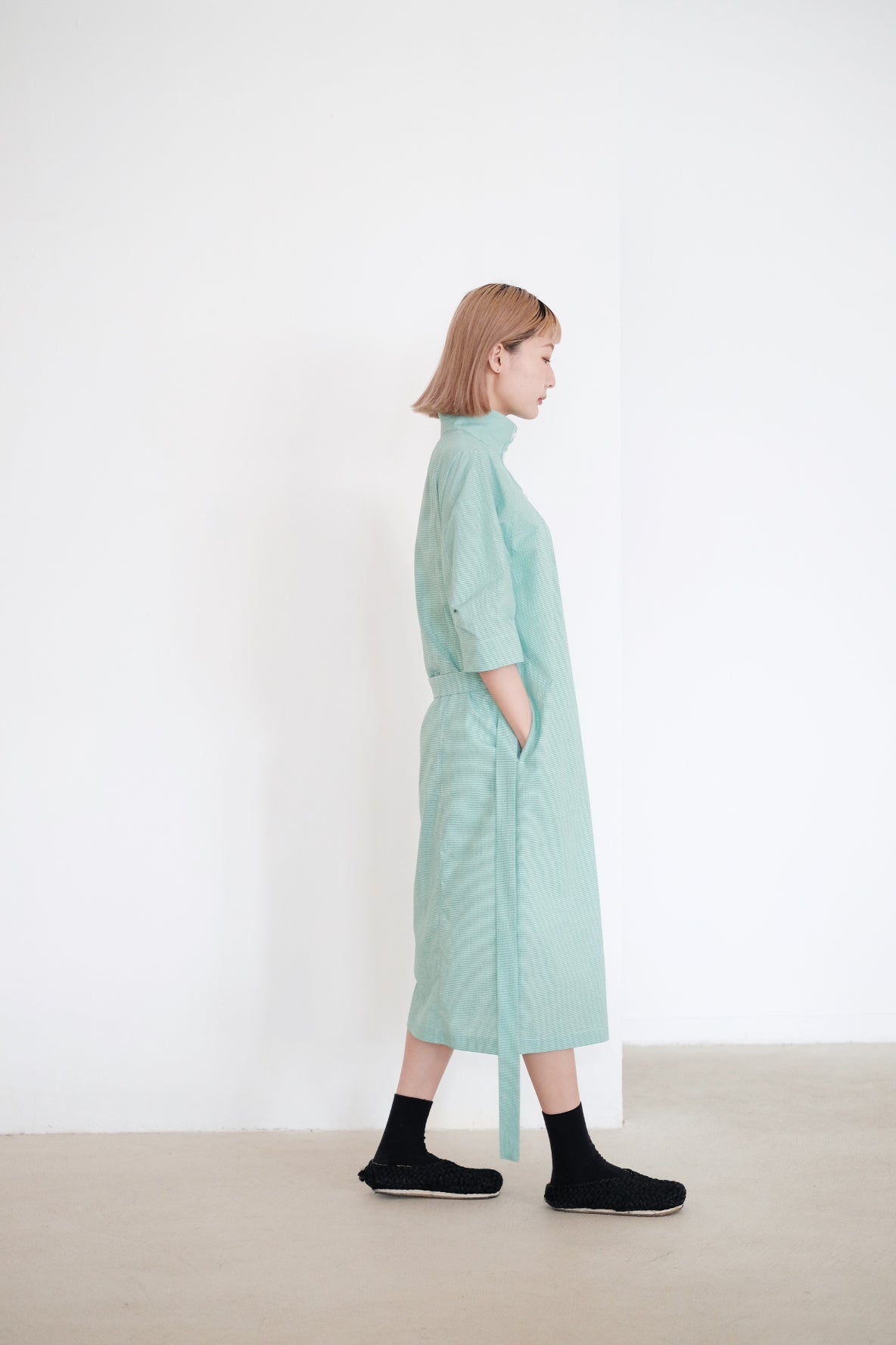 MATILDA DRESS (CHECKERED GREEN)