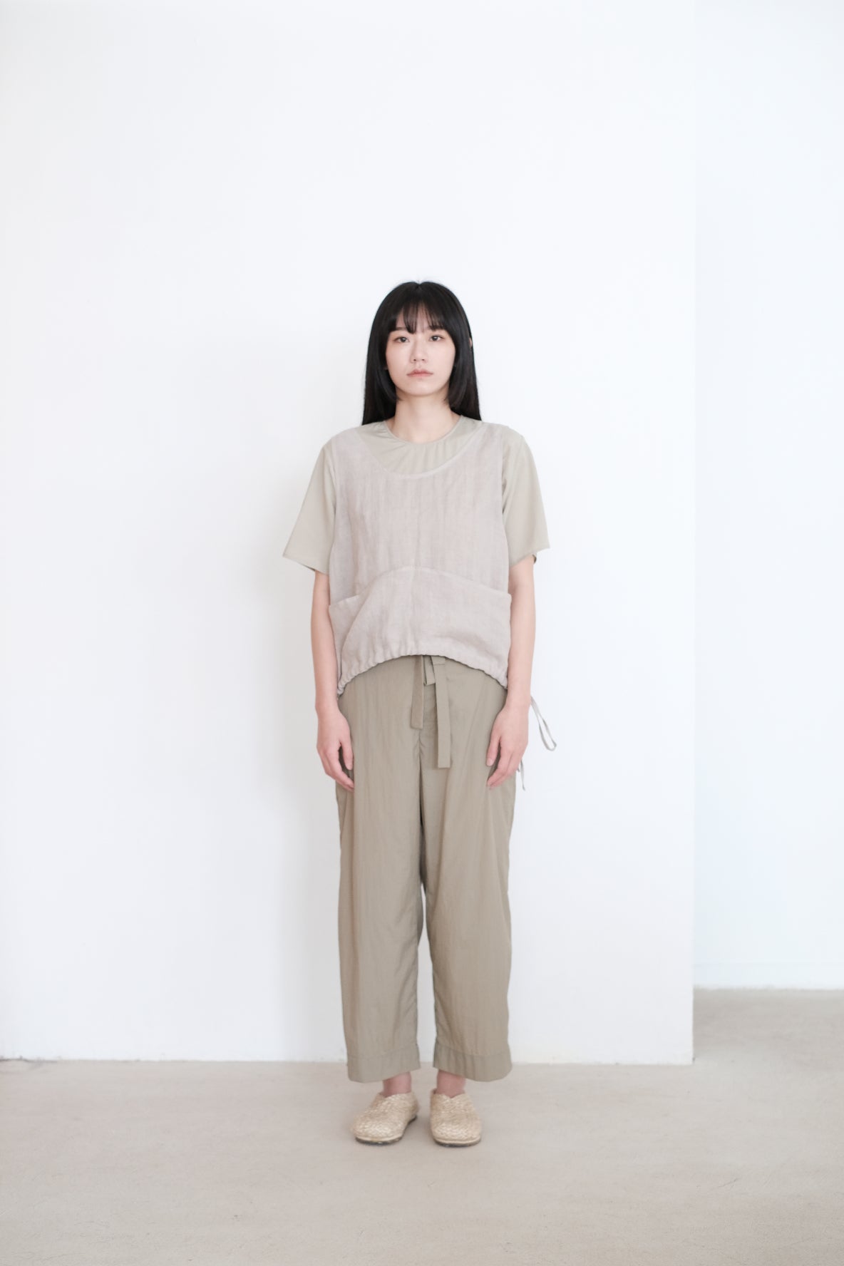 AMELIA BLOUSE (MATCHA) | 淡抹茶色短袖上衣