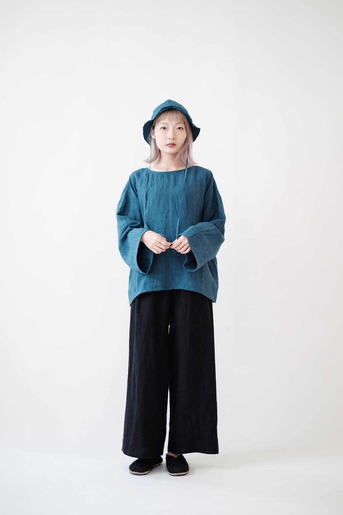 LORELAI HAT (PEACOCK) | 孔雀綠色綁帶漁夫帽