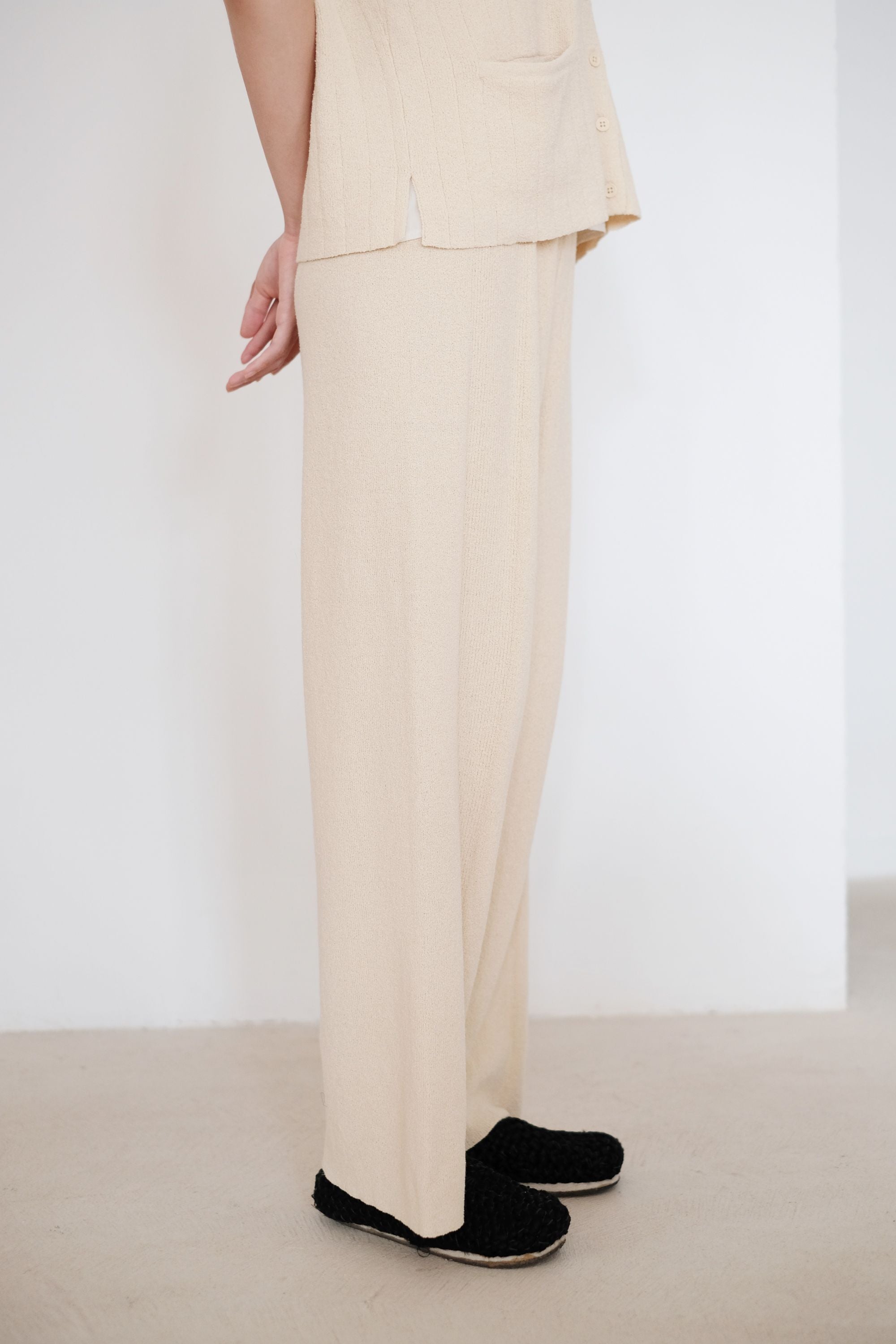 FLURINA KNIT PANTS (PALE YELLOW)