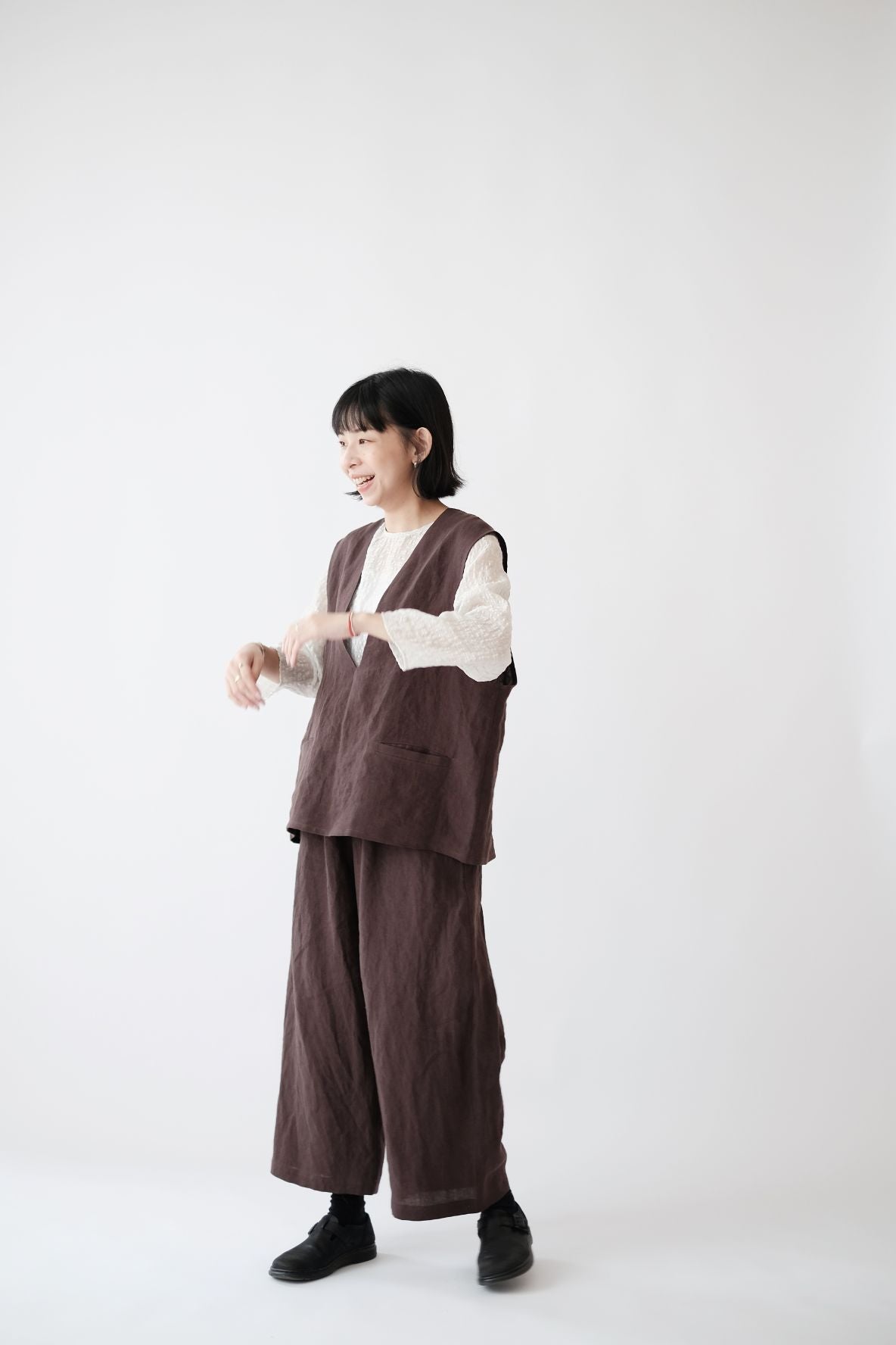 OBAASAN PANTS (BROWN)