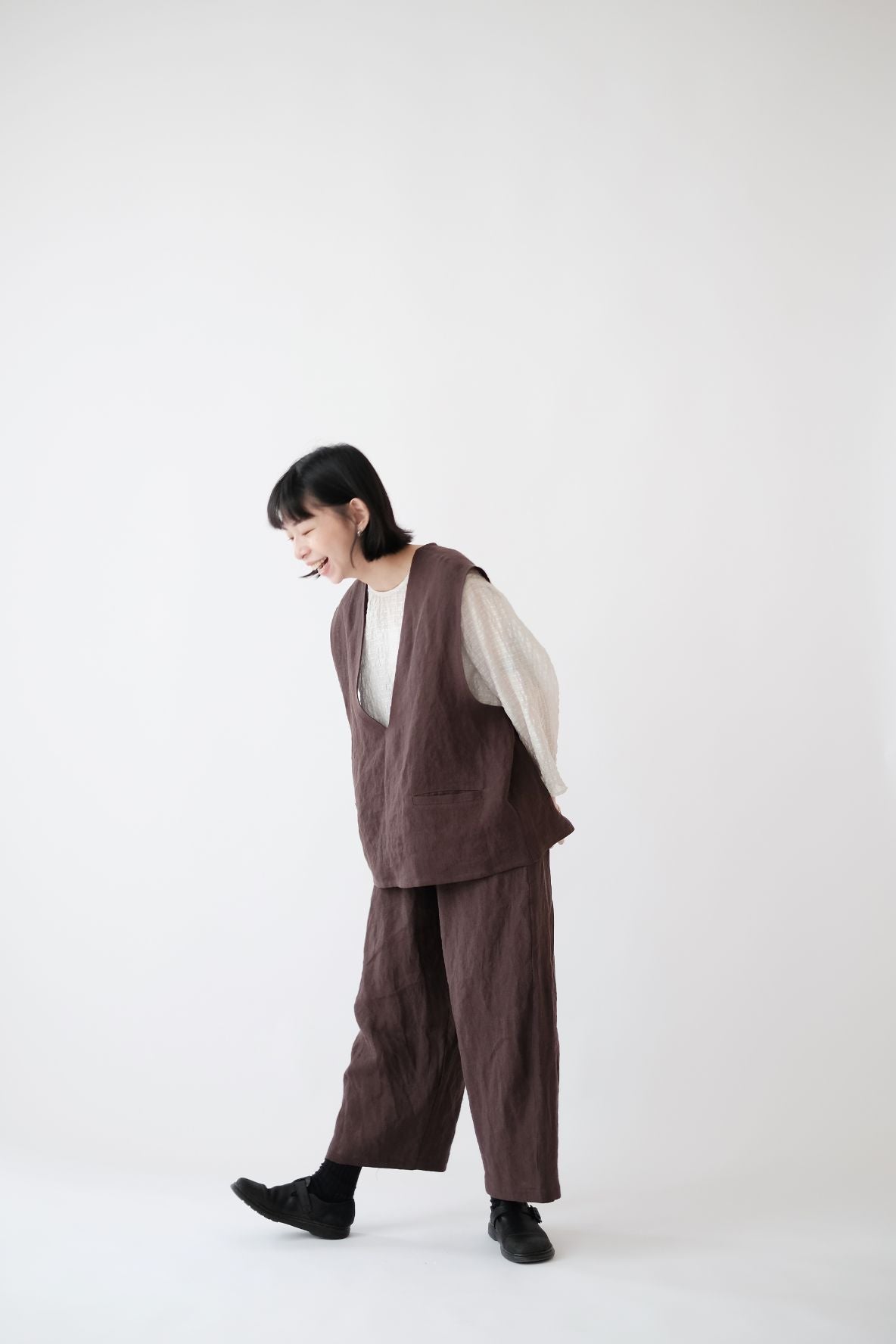 OBAASAN PANTS (BROWN)