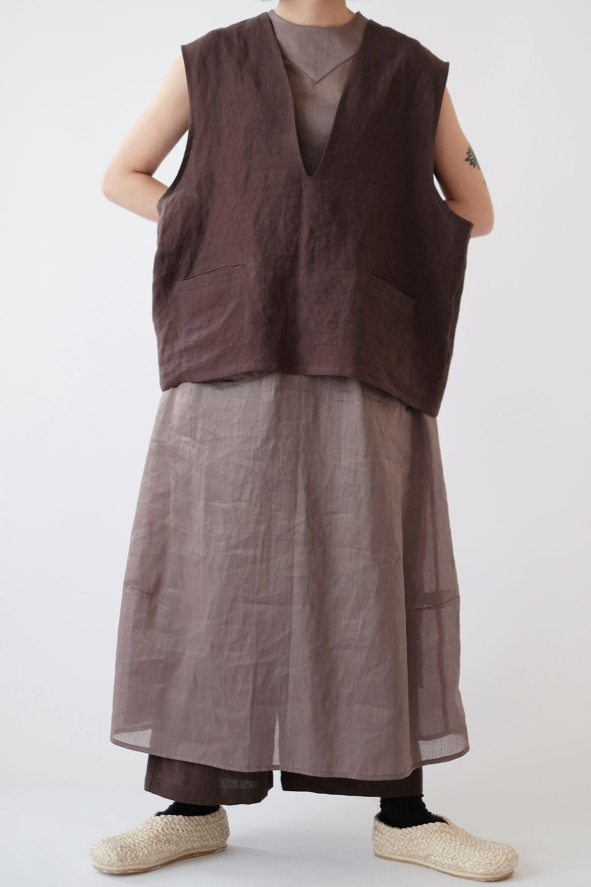 OBAASAN PANTS (BROWN)