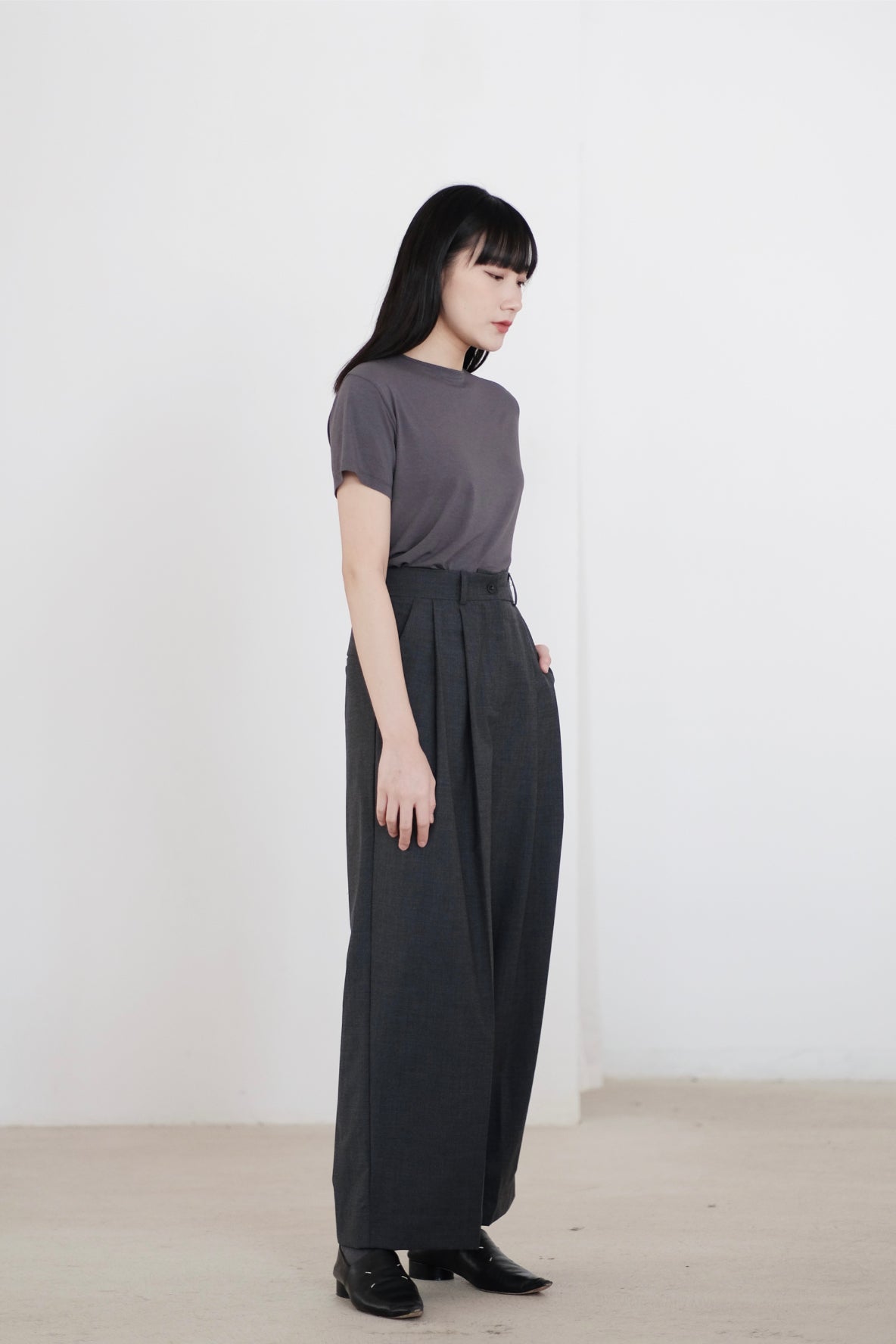 BOONI WIDE-LEG TROUSERS (GREY)