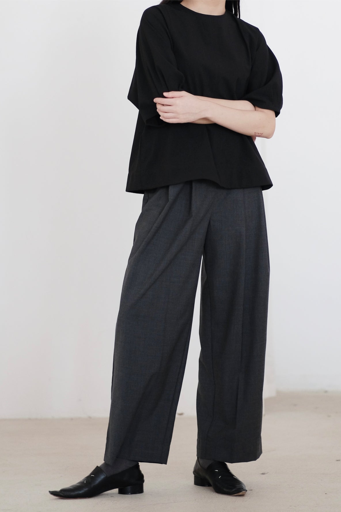 BOONI WIDE-LEG TROUSERS (GREY)