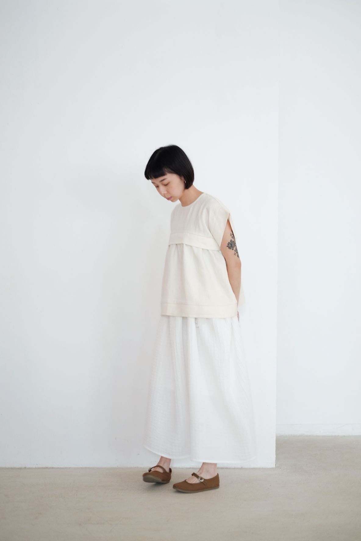 ALANA LINEN TOP (CREAM)