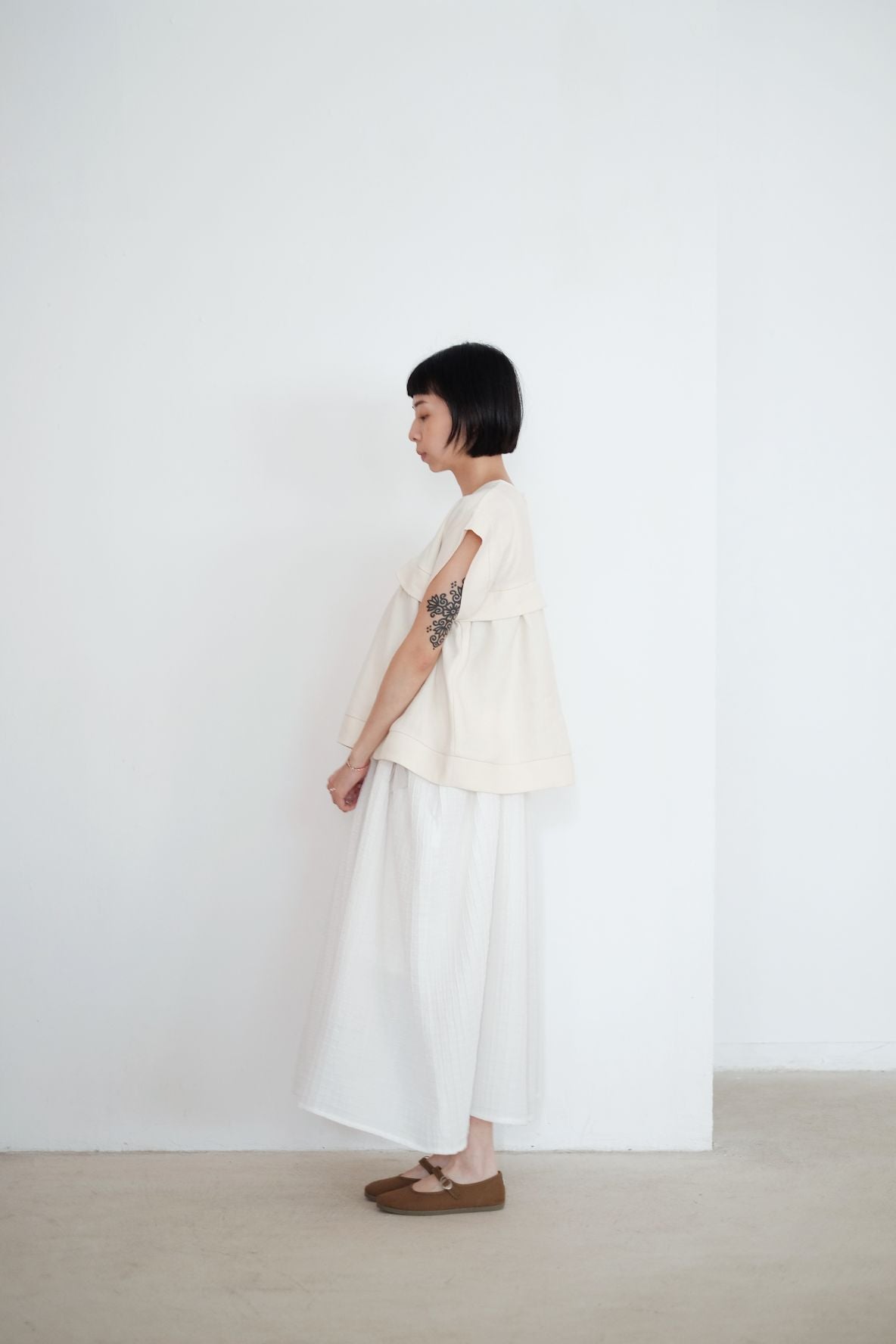 ALANA LINEN TOP (CREAM)